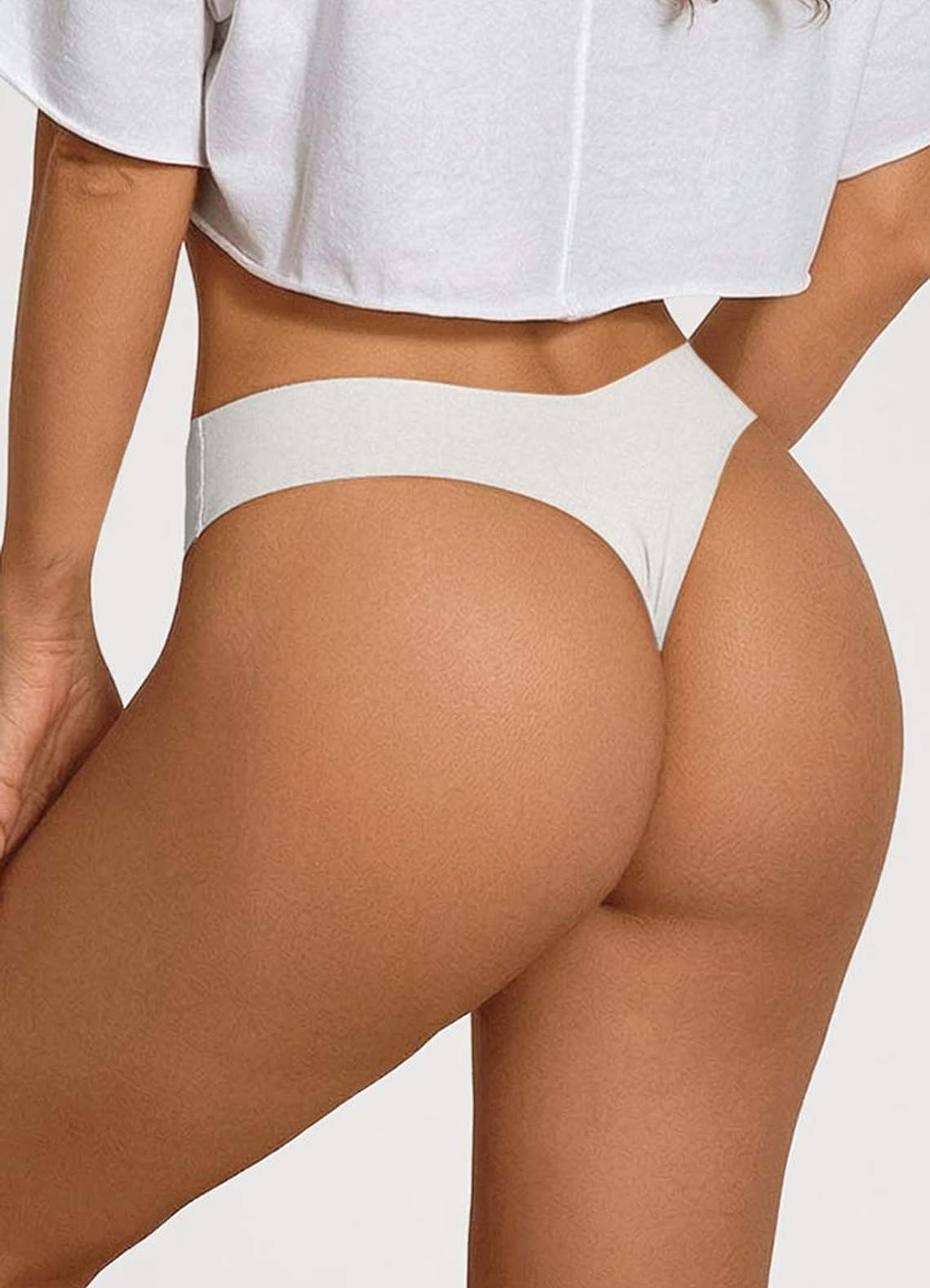 front Low Rise Barely-There Seamless Thongs （One piece）