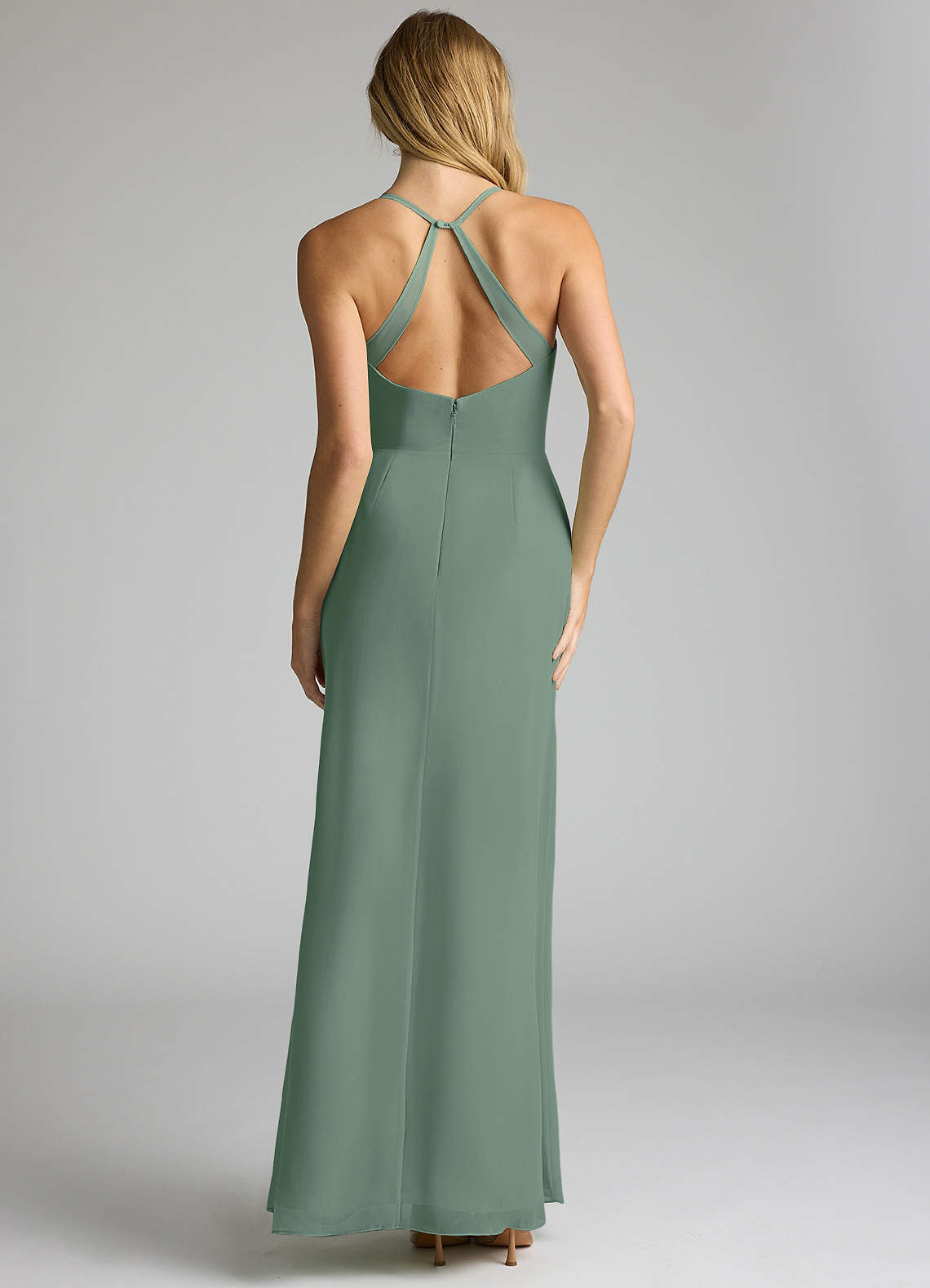 sachin and babi light blue dress David's Bridal | Dresses | Chiffon Vneck Tank Bridesmaid Dress With Cascade main image 0