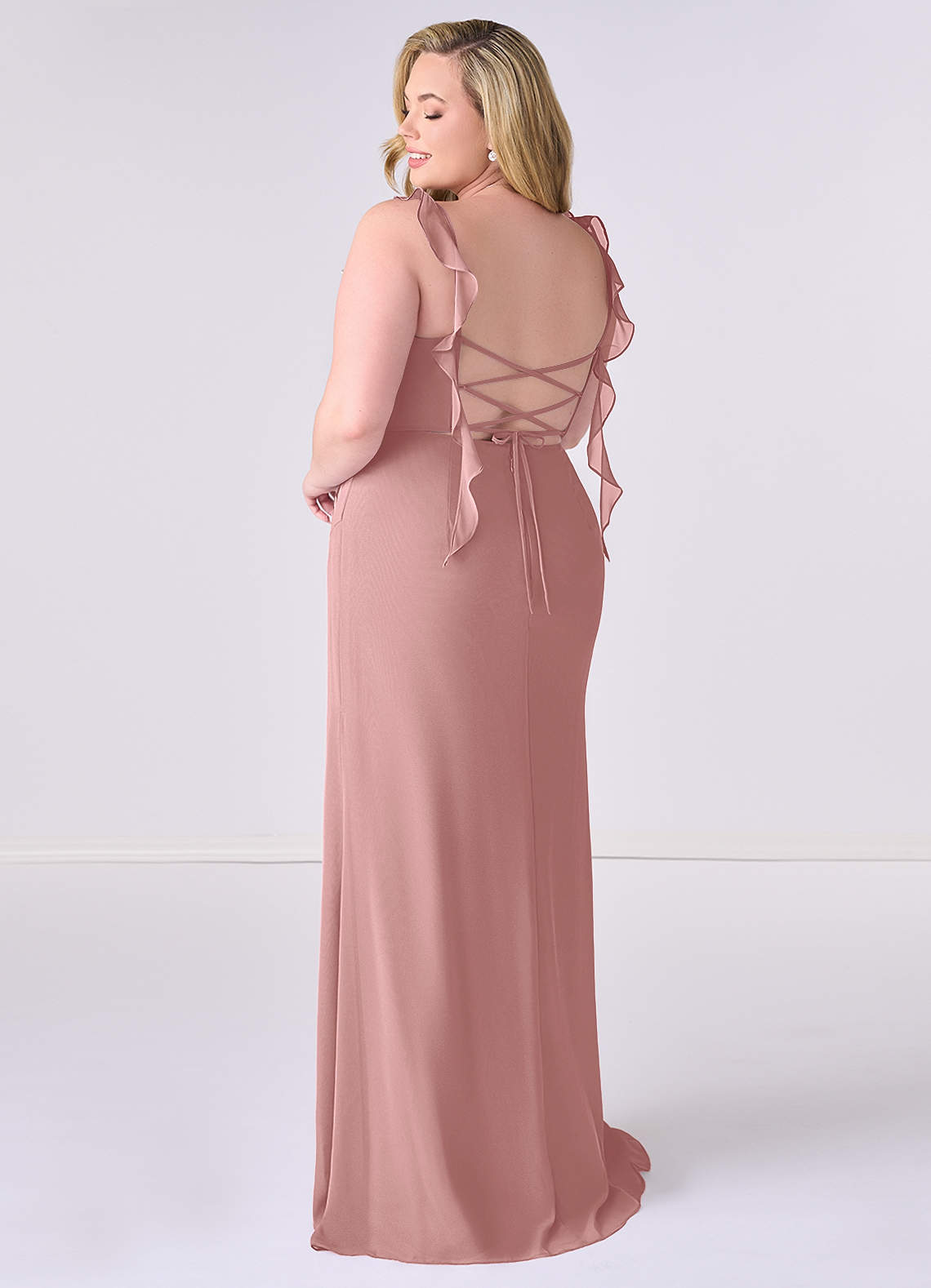 Barbie ♥ Azazie Bridesmaid Dresses Sweetheart Pleated Ruffle Chiffon Mermaid Dress image7