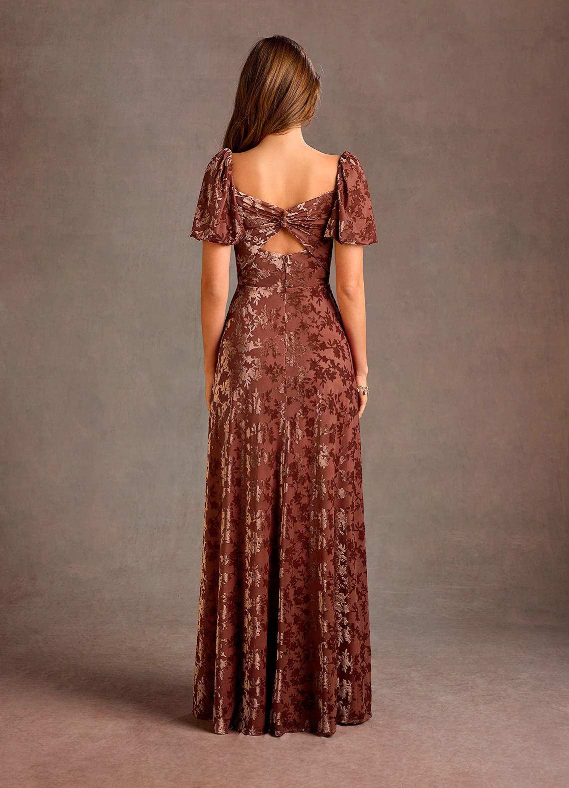 パーティードレス錦　赤錦　Echeveria Party Dress Alba Rosewood Maxi Dress Ready to Ship | Azazie CA