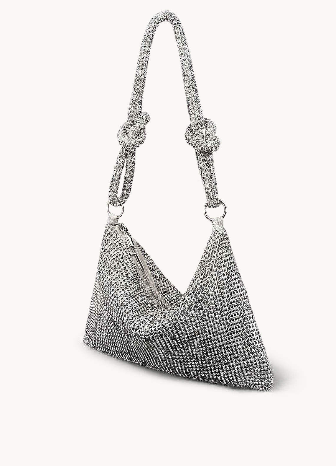 front Mesh Crystal Underarm Bag
