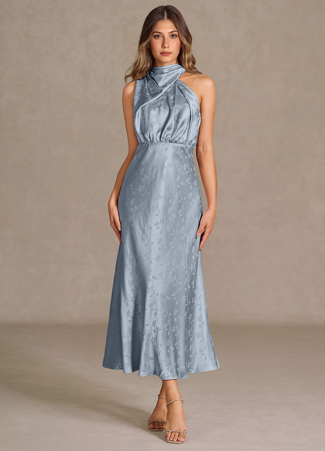 Kleid Lumi Blaues Blumenmuster image1