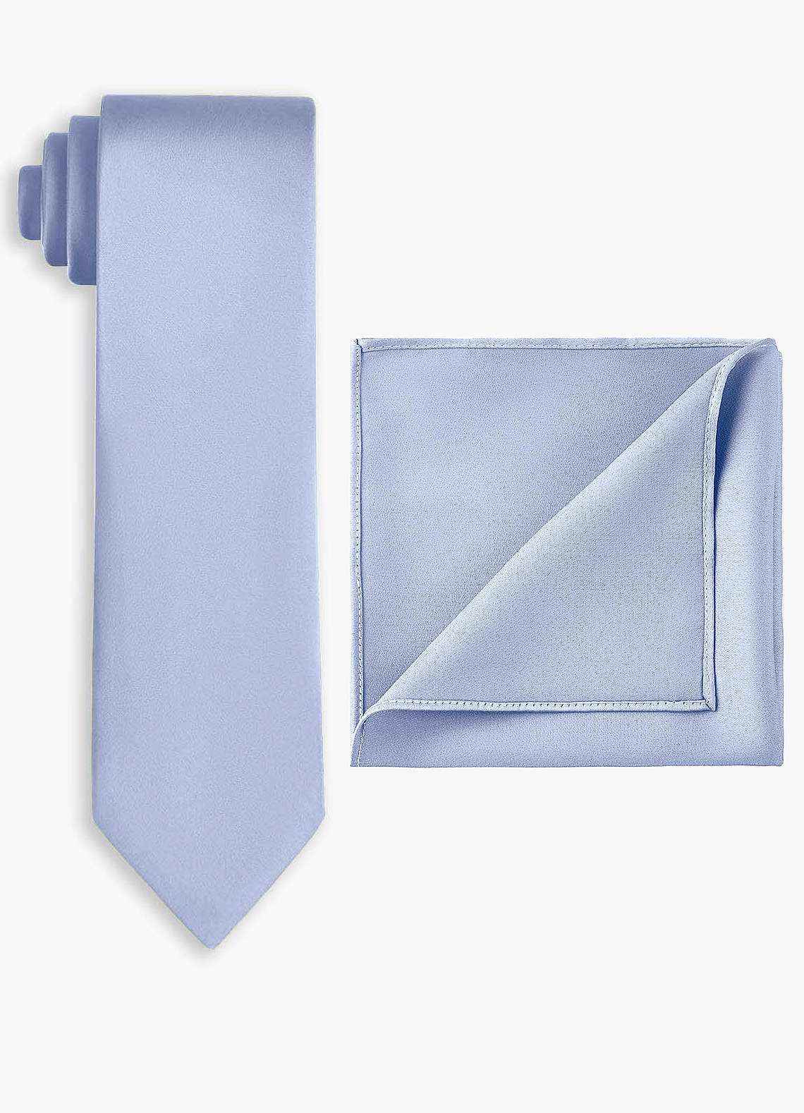 front Stretch Satin Wide Tie and Pocket Square Set