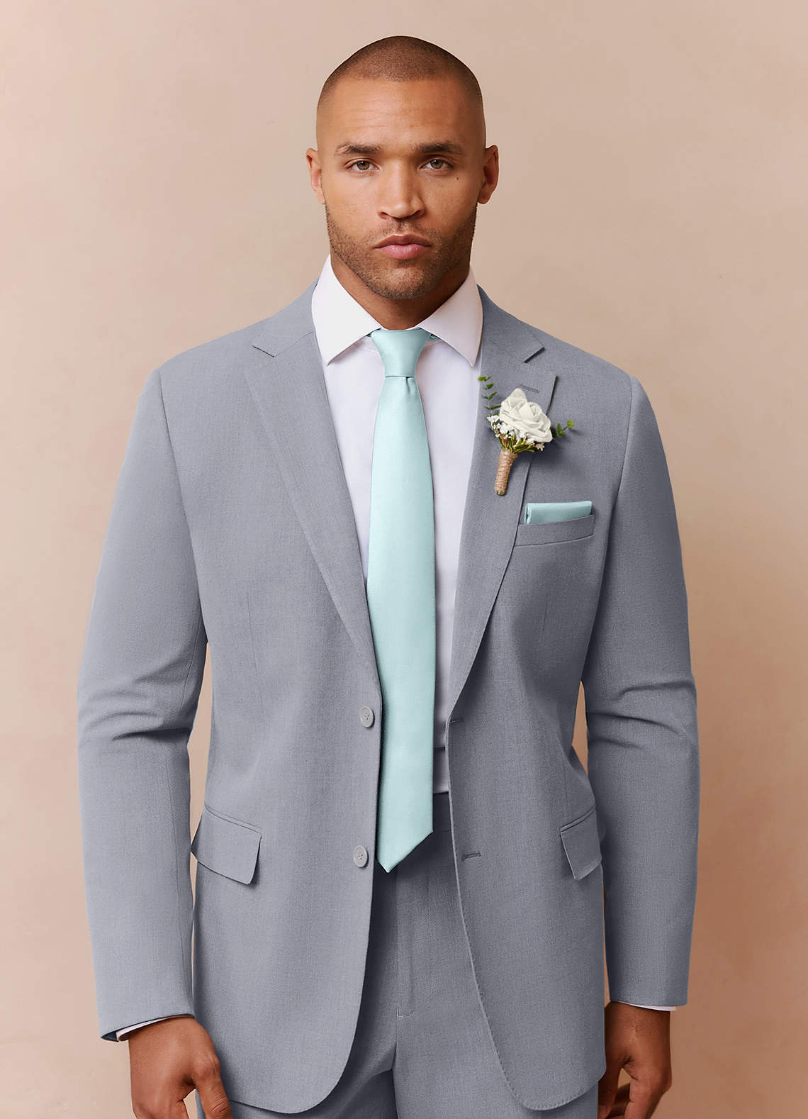 front Savile Gris Saco de traje de mezcla de lana