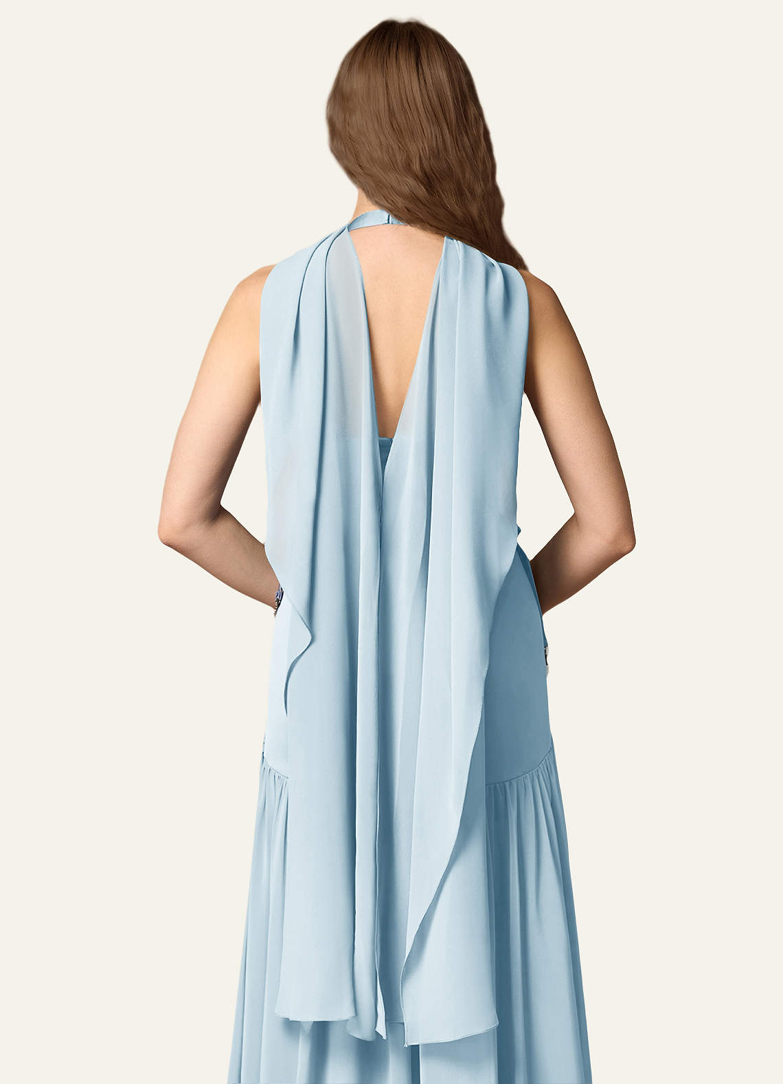 front Xale transparente para noite com vários estilos e cores combinando