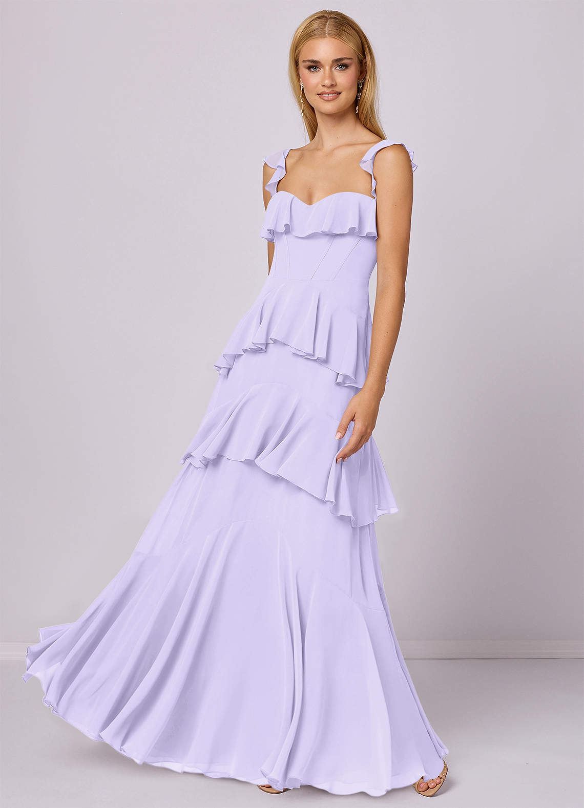 Barbie ♥ Azazie Bridesmaid Dresses A-Line Sweetheart Neckline Chiffon Floor-Length Dress image1