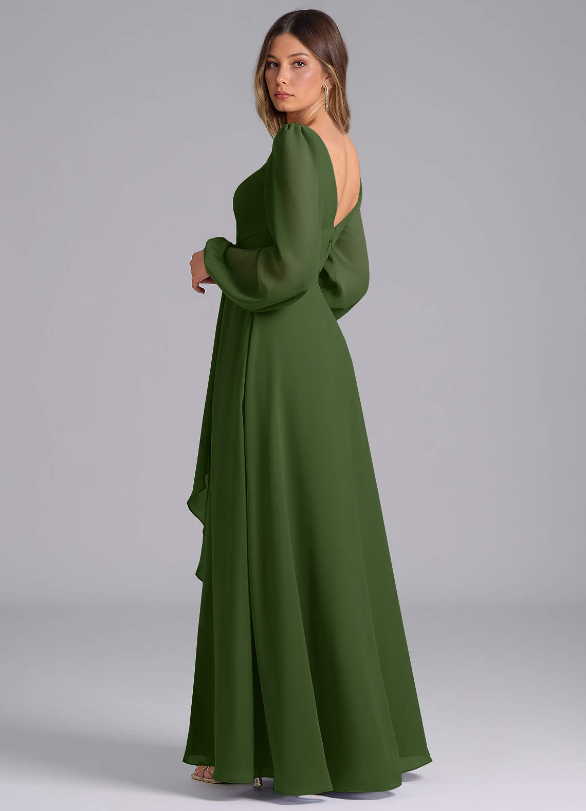 long sleeve olive green bridesmaid dresses Dark Olive And Olive Green Bridesmaid Dress Velvet Dress Long Sleeve Dark Green Bridesmaid Dresses Modest Dark