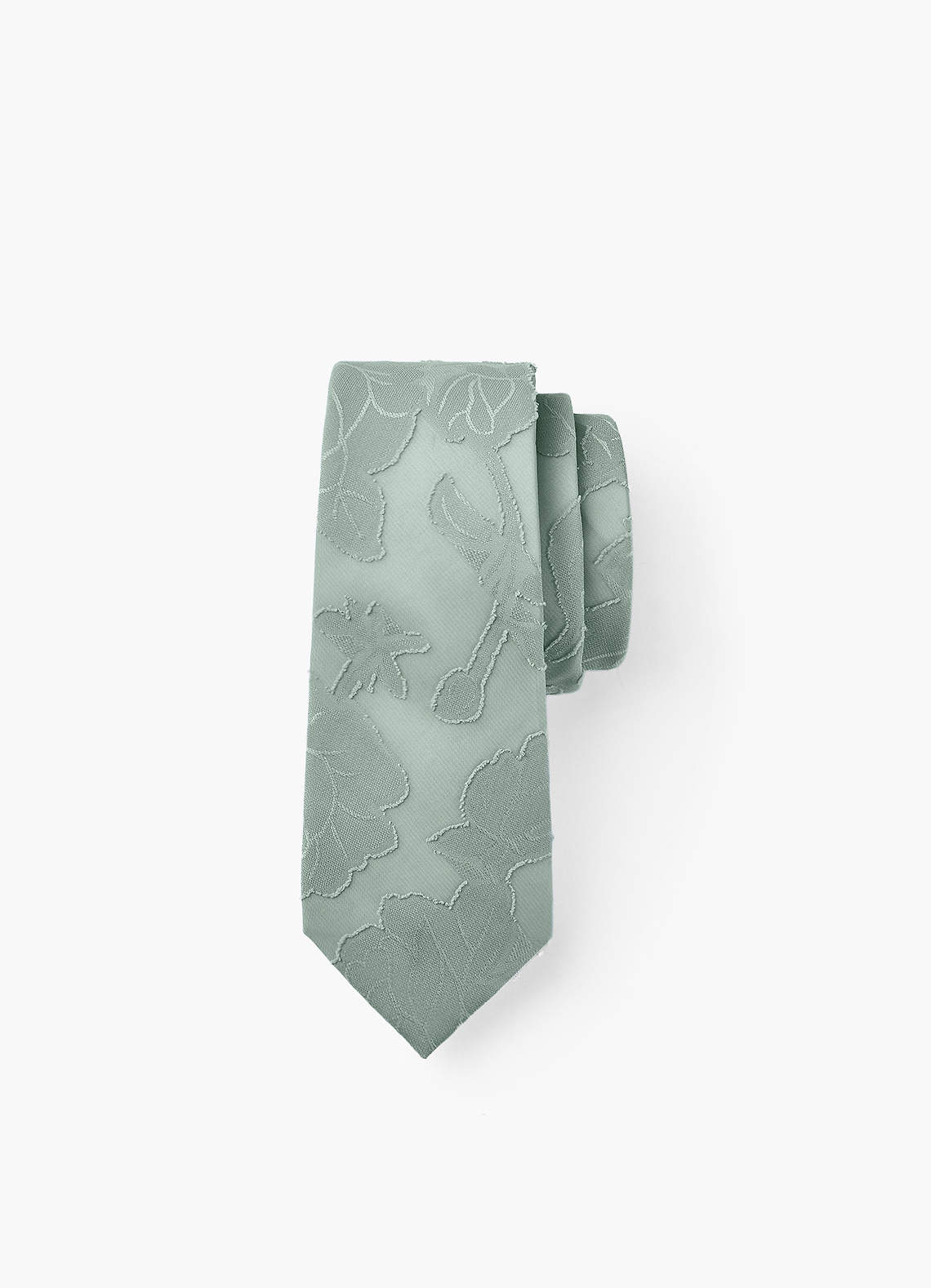 front Floral Burnout Modern Tie