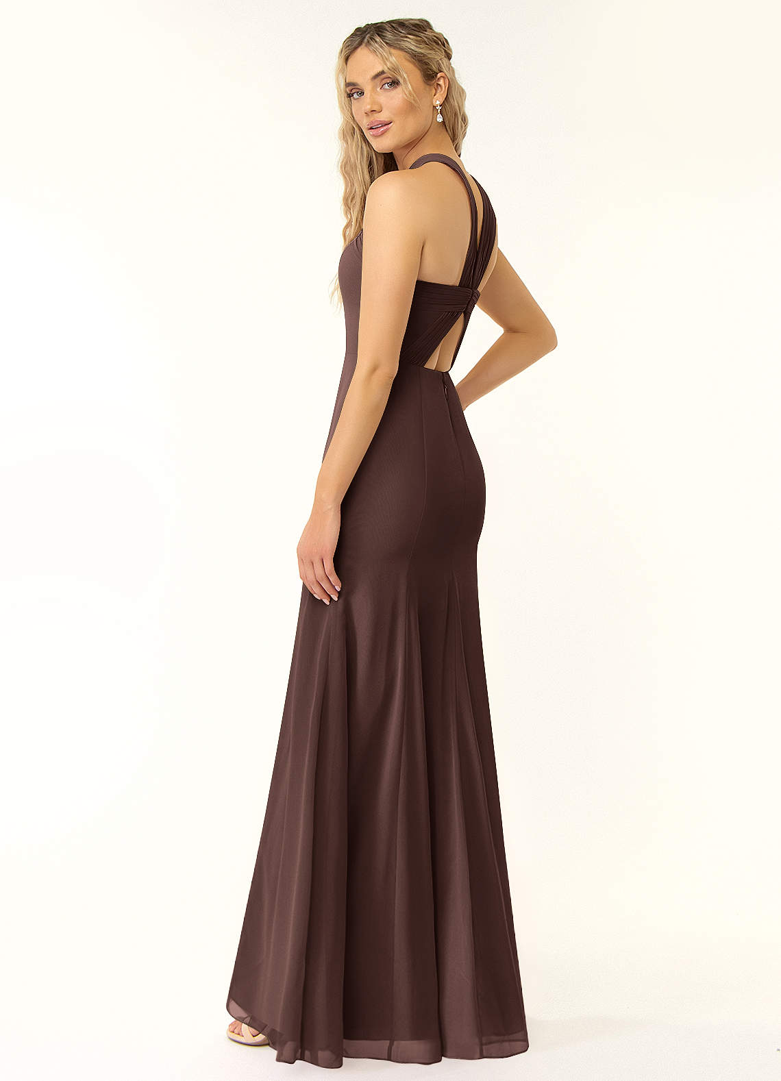 azazie rue bridesmaid dress Azazie A-Line Halter Neck Floor-Length Chiffon Bridesmaid Dresses