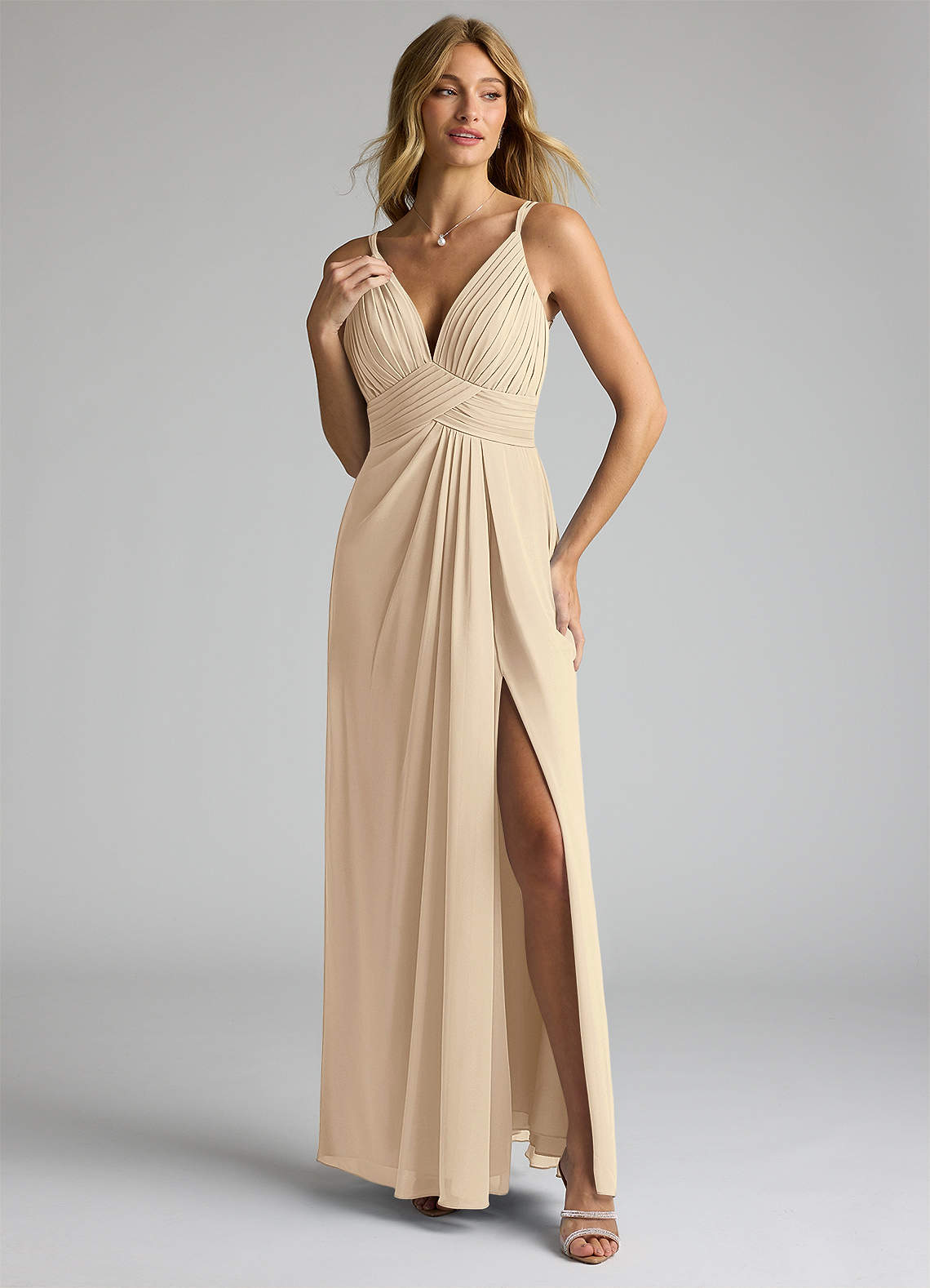 Azazie Maren Allure Champagne Bridesmaid Dresses Azazie