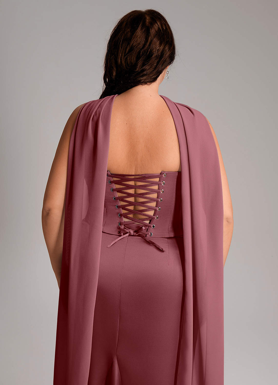 Azazie Sorrel Vestidos de madrinha de casamento Vestido Rosa Do Deserto de Cetim elástico de sereia com Sem alças image11