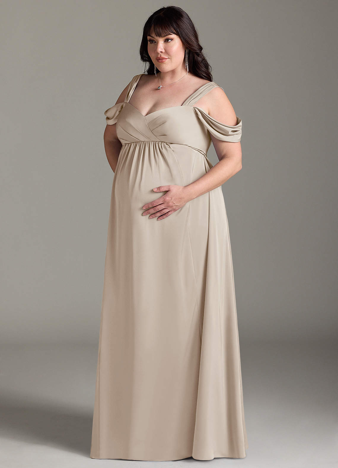 eden bridesmaid dresses Burgundy Chiffon Bridesmaid Dress A-Line Floor-Length main image 1
