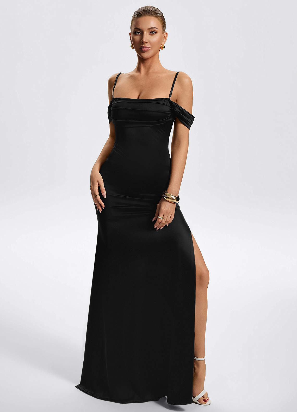 Milena Black Maxi Dress image3