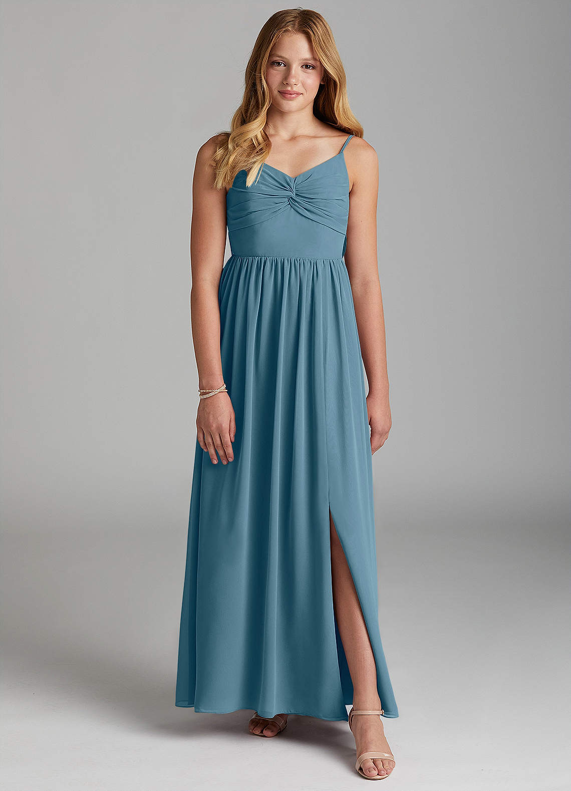 Azazie Zeya Junior Bermuda A-Line Chiffon Dress image1