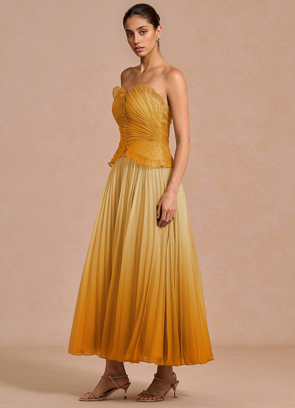 amber formal dress SERAPHINA dress in Light Amber Elegantees