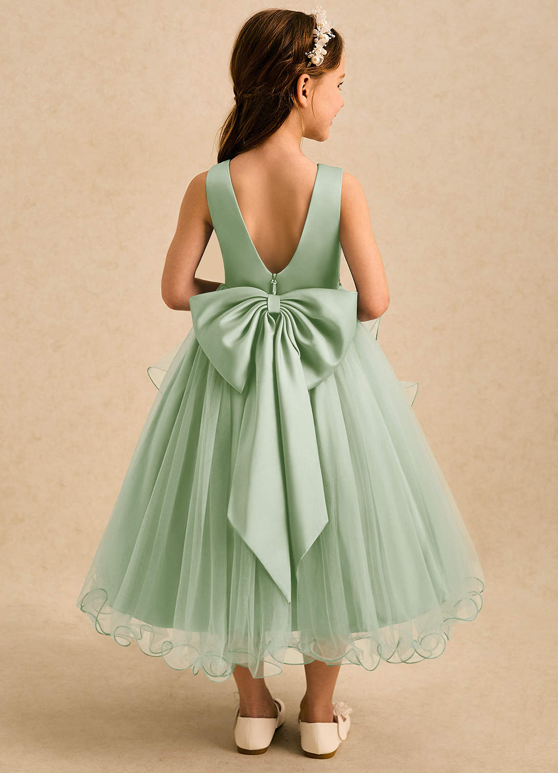 savannah green dress Cady Day Dress with Relaxed Sleeves and Handkerchief Hem