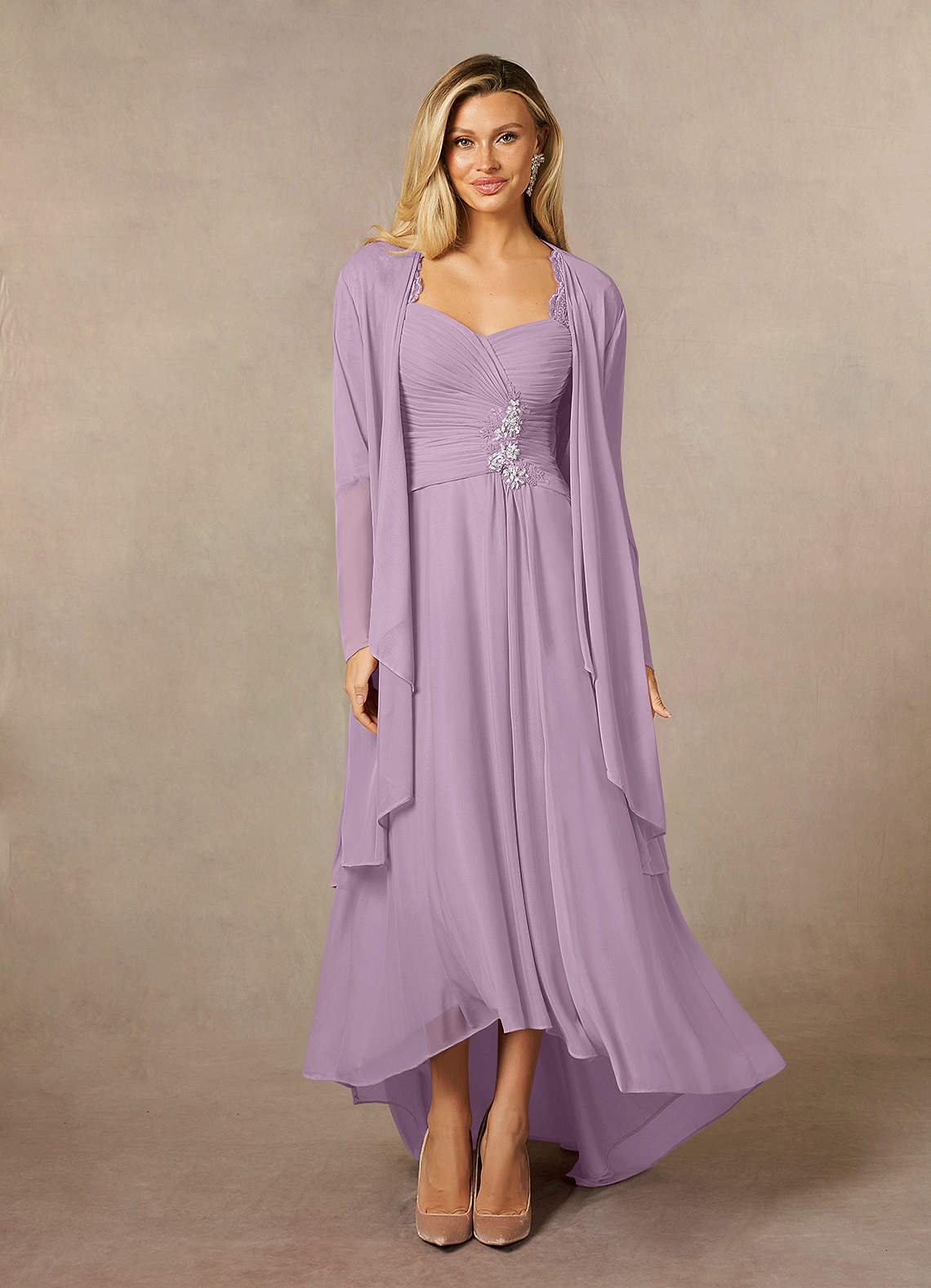 Azazie Anne Mother of the Bride Dresses Wisteria Sheath Sweetheart Sequins Lace Dress image1