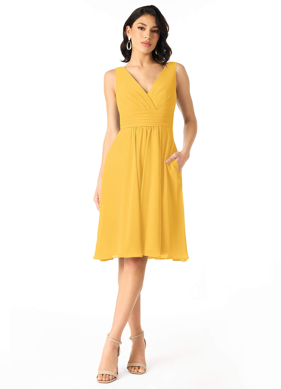 Marigold Azazie Kyla Bridesmaid Dresses Azazie