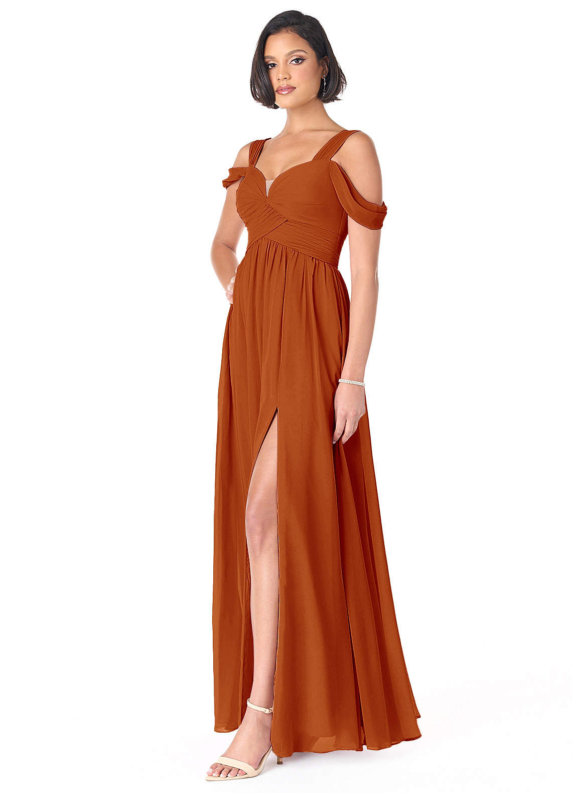 Azazie Lianne Paprika Bridesmaid Dresses | Azazie
