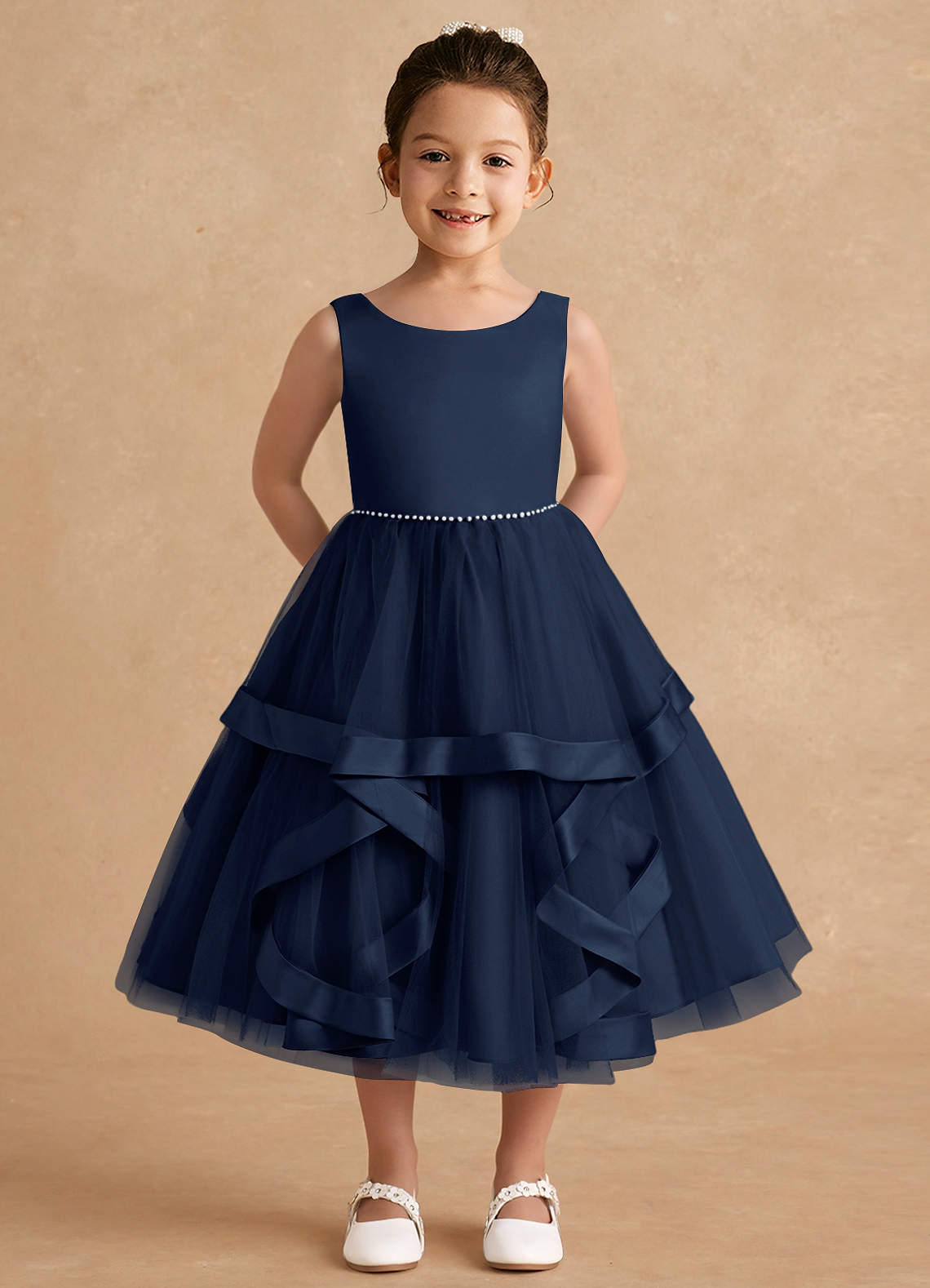 Fancy Girl Flower Dresses, Beaded Satin A-line Flower Girl Dresses Fancy Girl Flower Dresses, Beaded Satin A-line Flower Girl Dresses