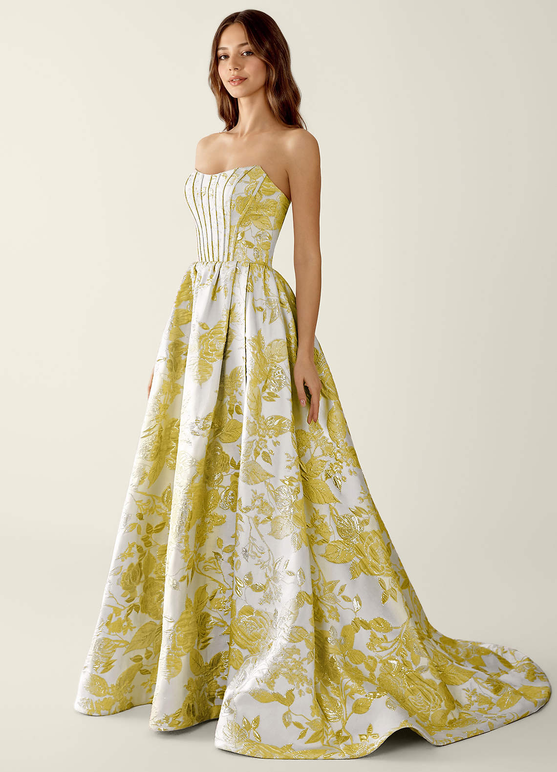 floral yellow prom dress Alyce 61909 Long Prom Dress Lilac/Multi / 000