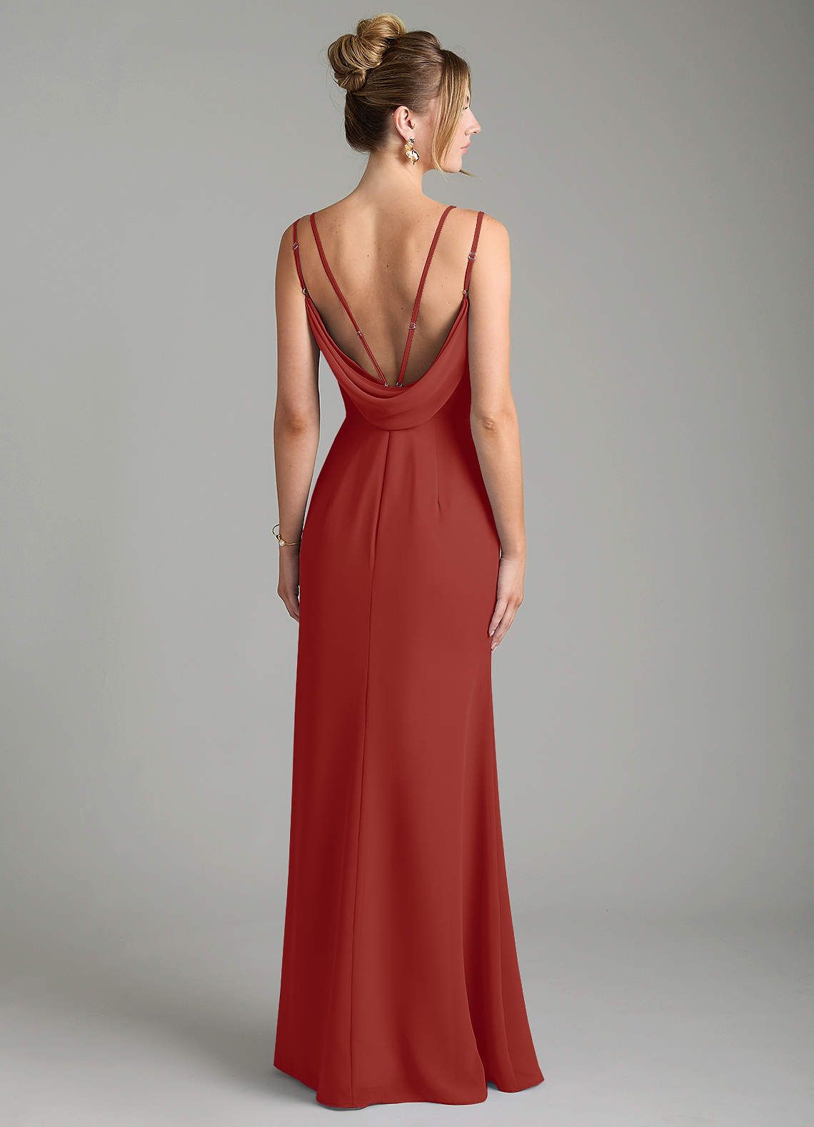 egyptian style bridesmaid dresses Azazie Egypt Terracotta Chiffon Bridesmaid Dresses