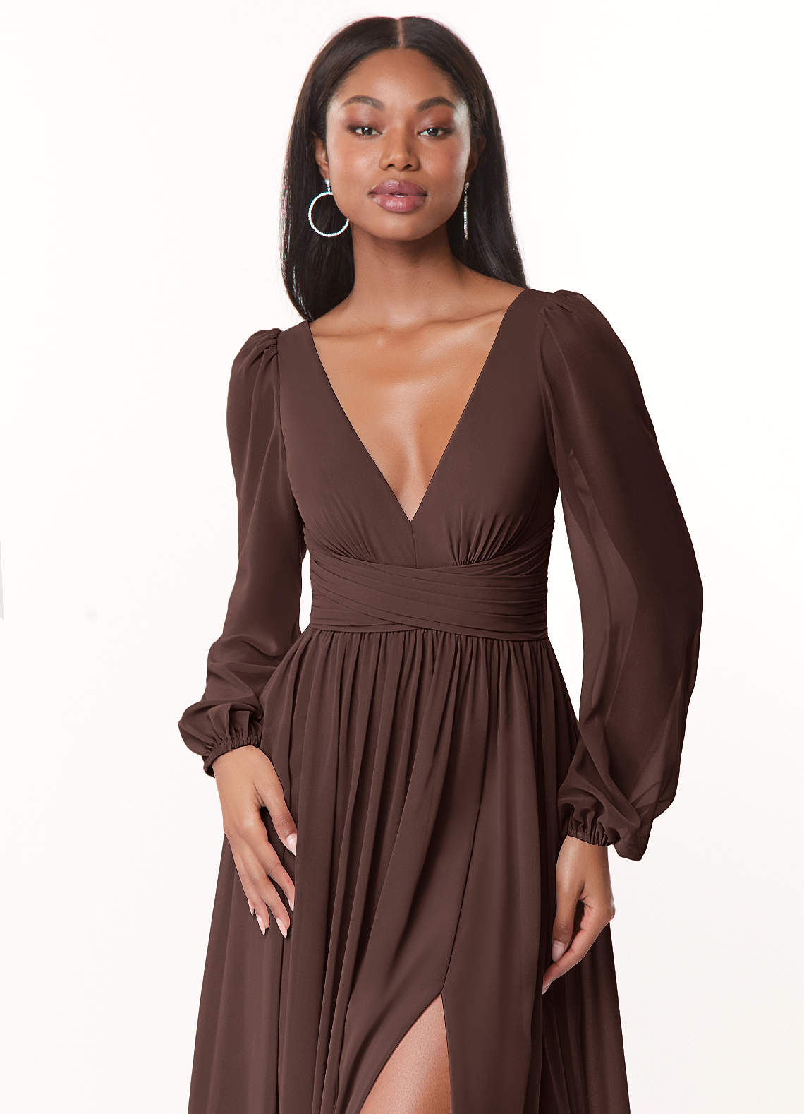 Azazie Norah Ganache Chiffon Bridesmaid Dresses | Azazie