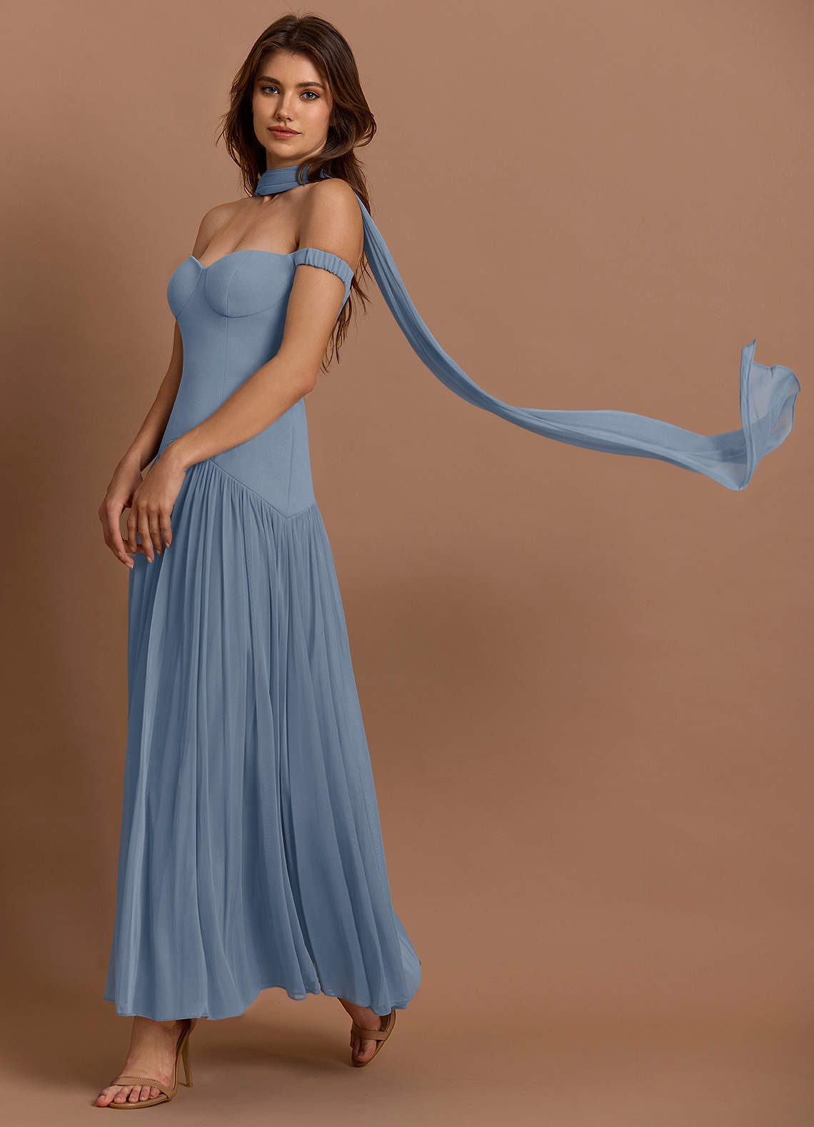 Isolde Powder Blue Maxi Dress image1