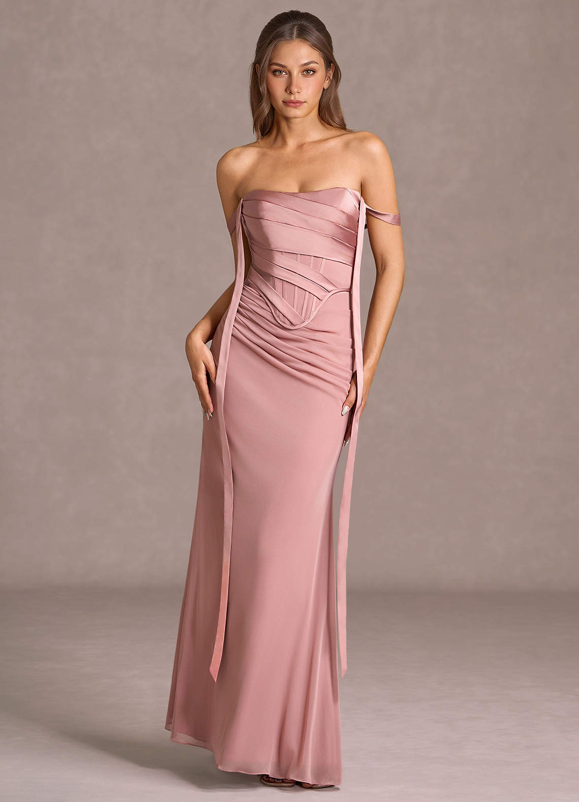 Robe Longue Rose Clair Margaret Azazie