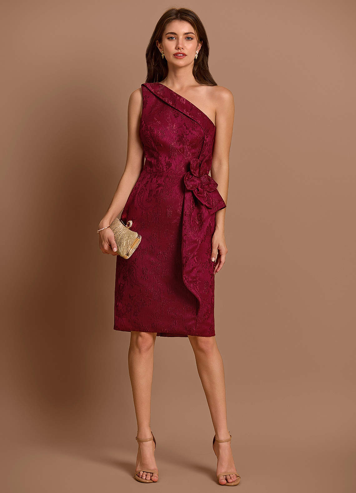 Vestido Frambuesa Oscura Midi Gabriella image1