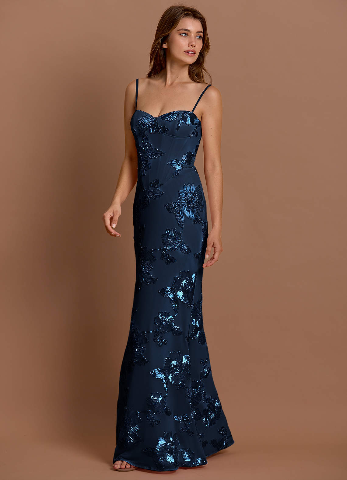 Anika Navy Maxi Dress | Azazie