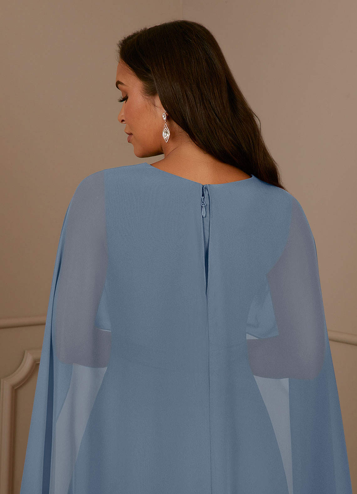 Azazie Isa Mother of the Bride Dresses Twilight A-Line V-Neck Pleated Chiffon Dress image5