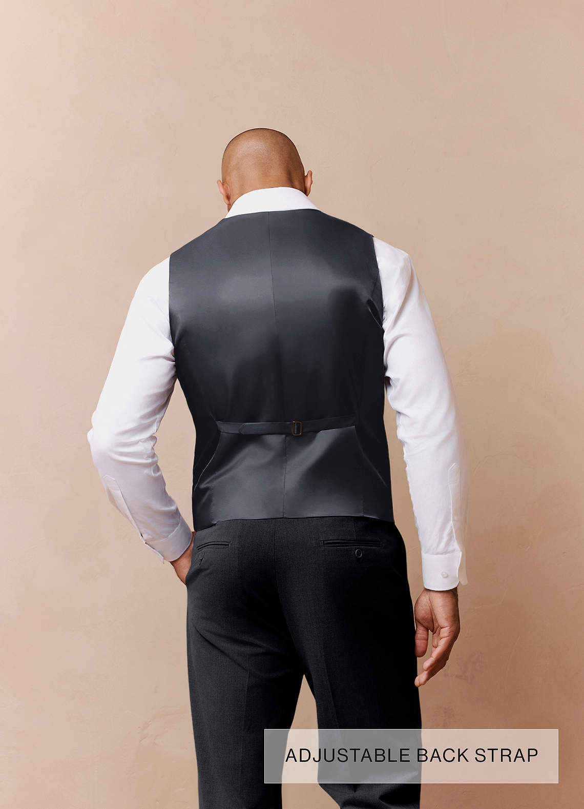 front Savile Charcoal Wool Blend Suit Vest