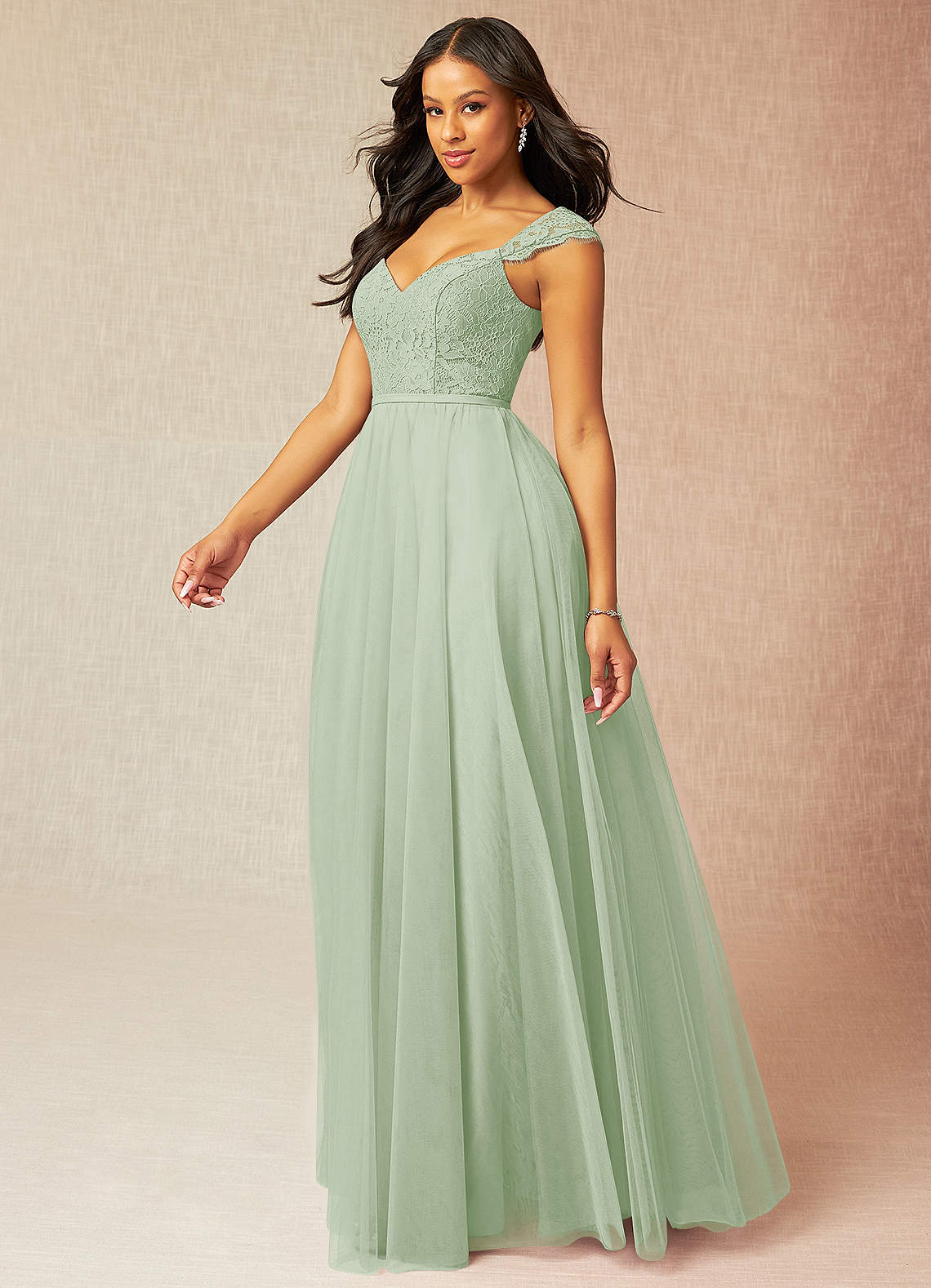 Azazie Luxi Dusty Sage Bridesmaid Dresses | Azazie