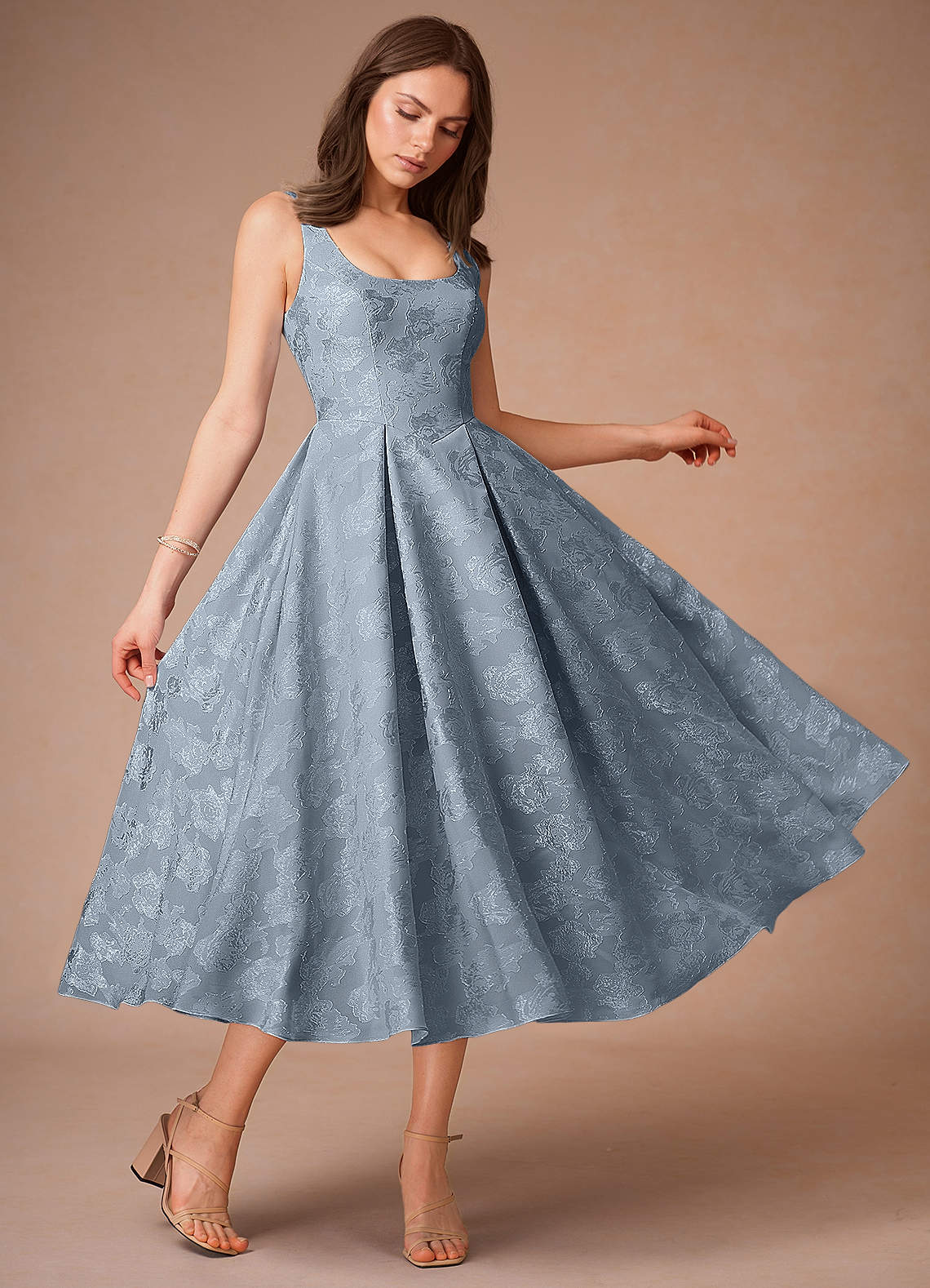 blue dress for baby girl Draped Corset Midaxi Dress in Powder Blue main image 1