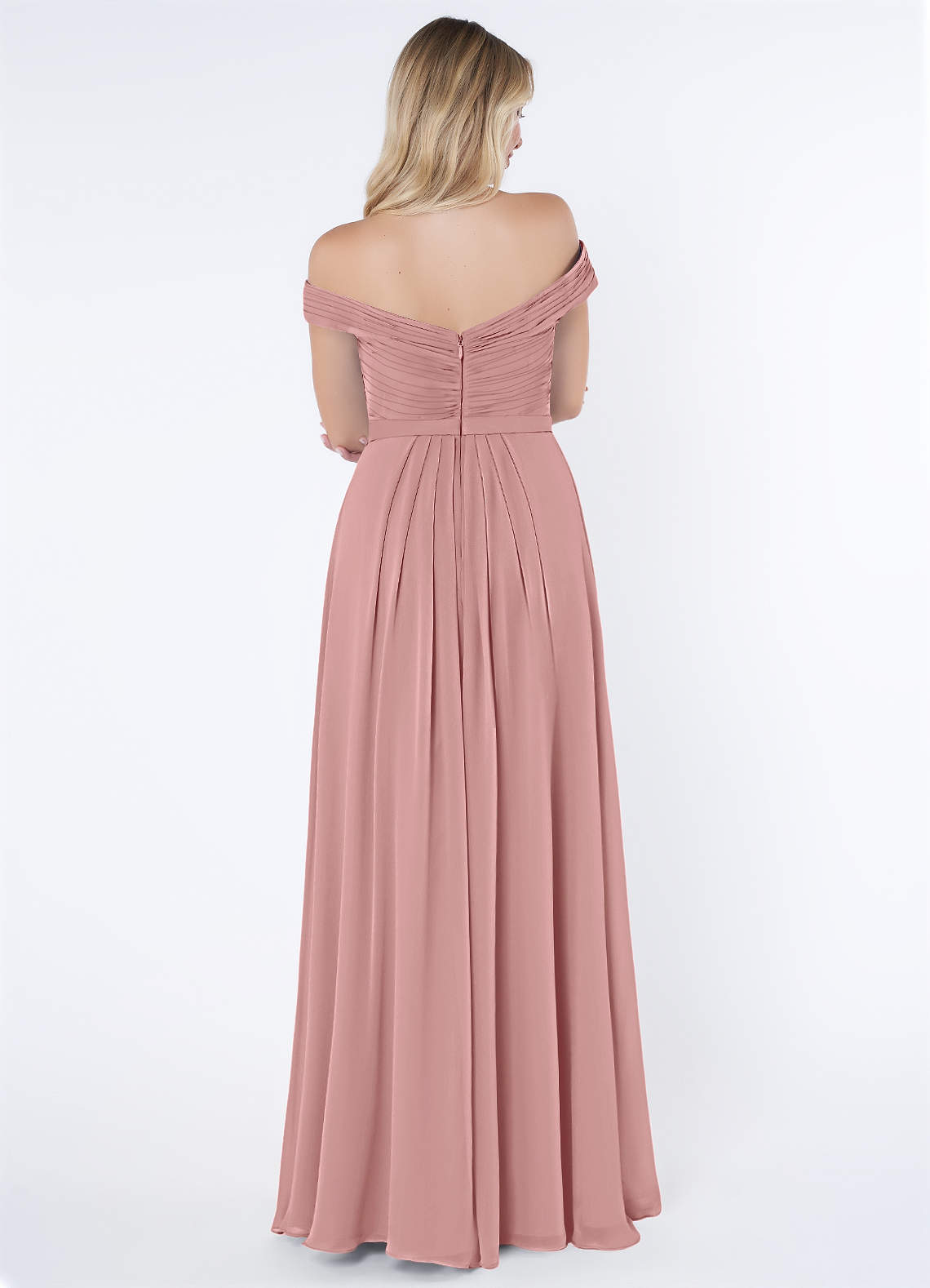 Azazie Audrianna Dusty Rose Chiffon Bridesmaid Dresses | Azazie