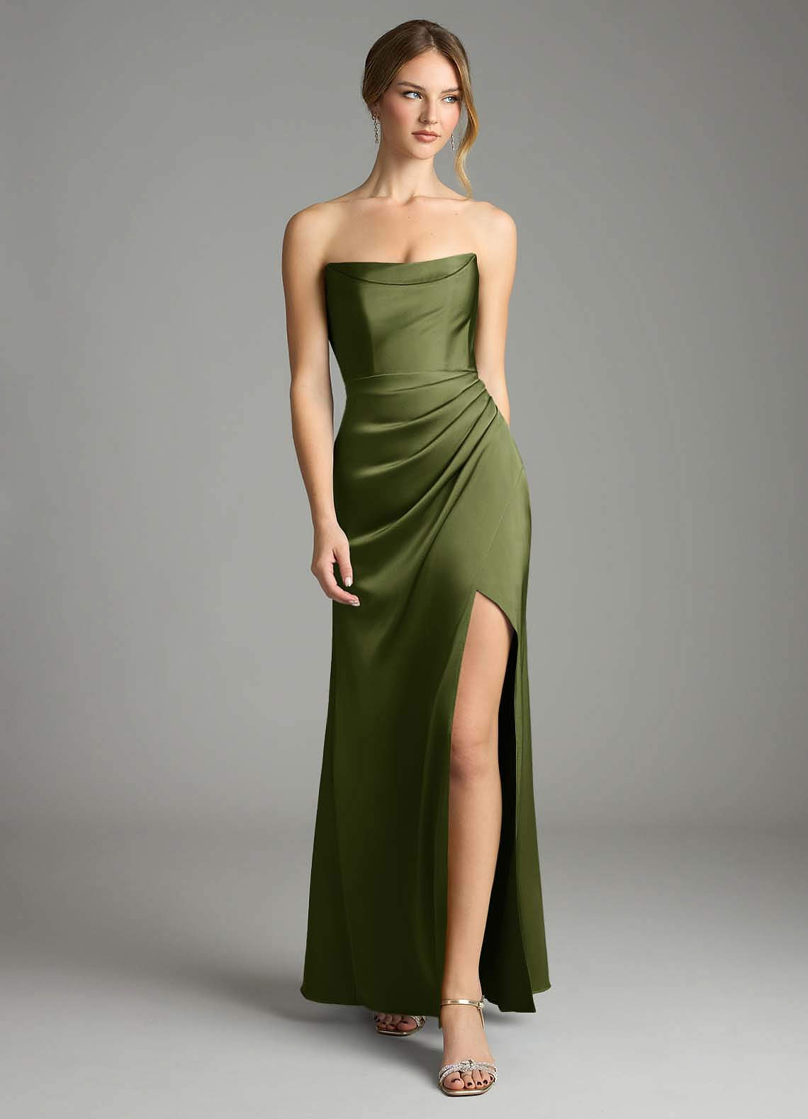 Azazie Leonis Olive Bridesmaid Dresses | Azazie