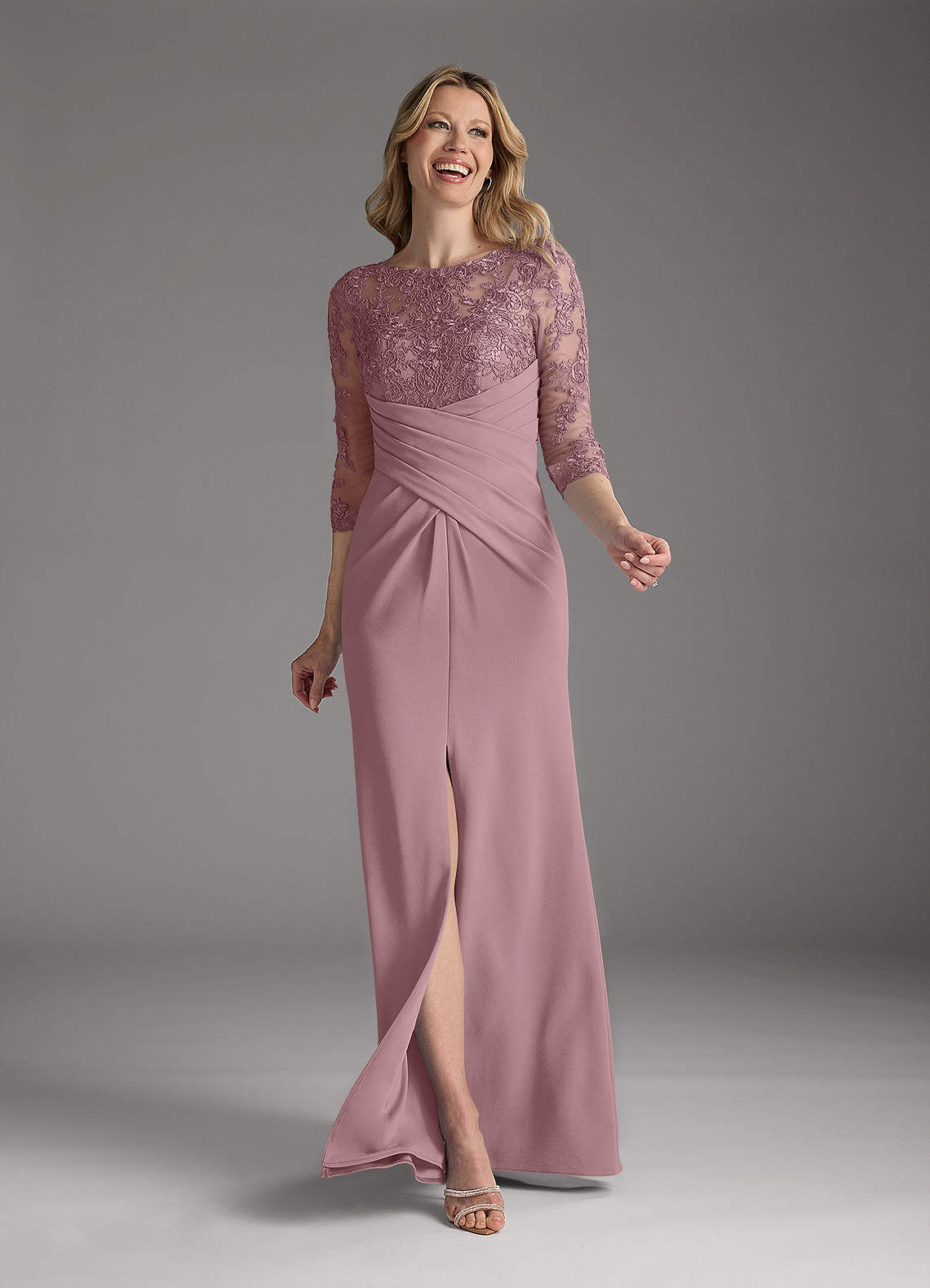 Vestido shops crepe rosa