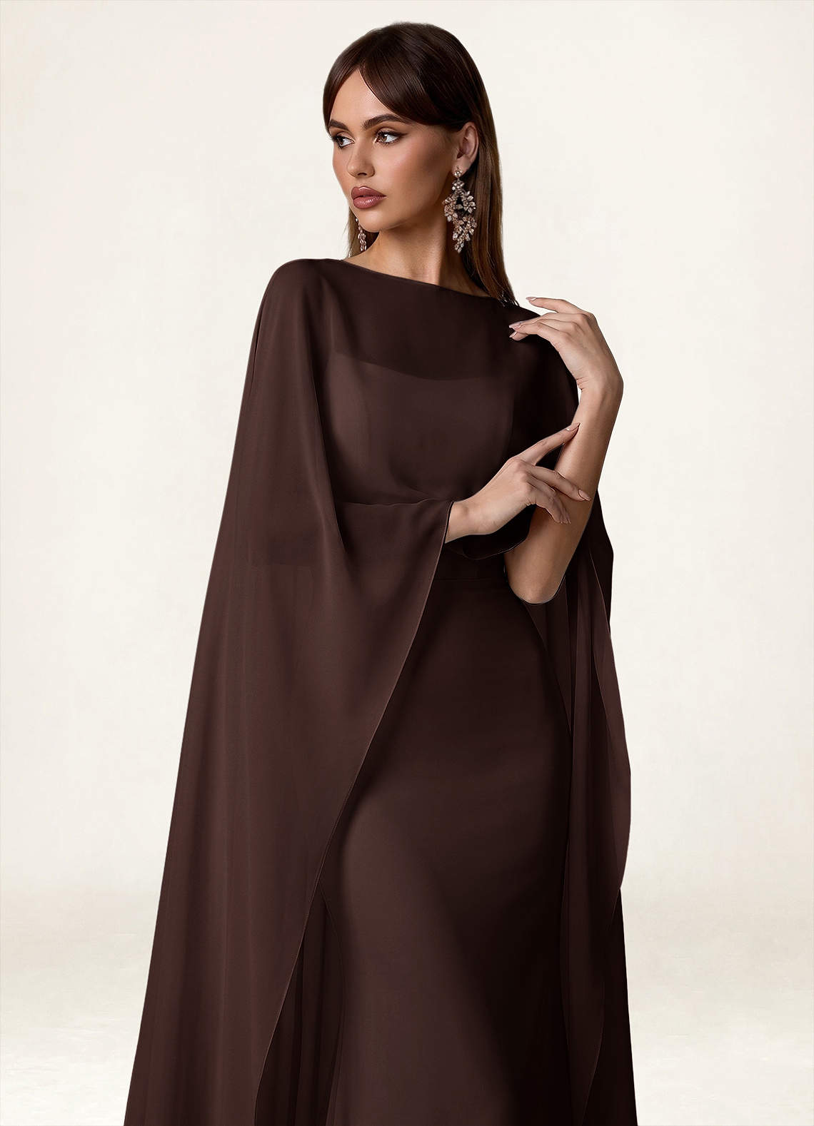chiffon cape for dress Bridal Chiffon Cape Calily Bridal