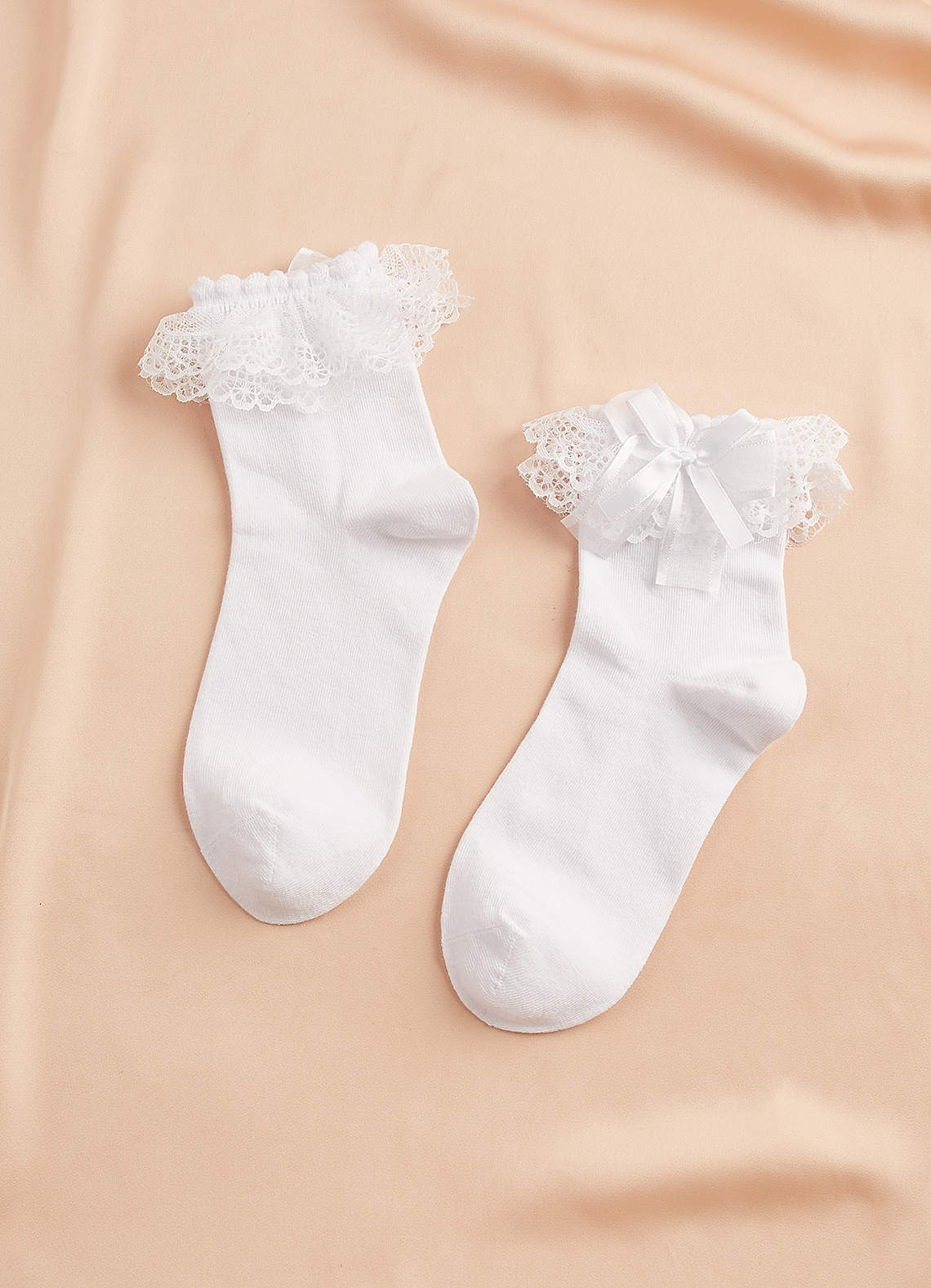 front Lace Ruffle Socks