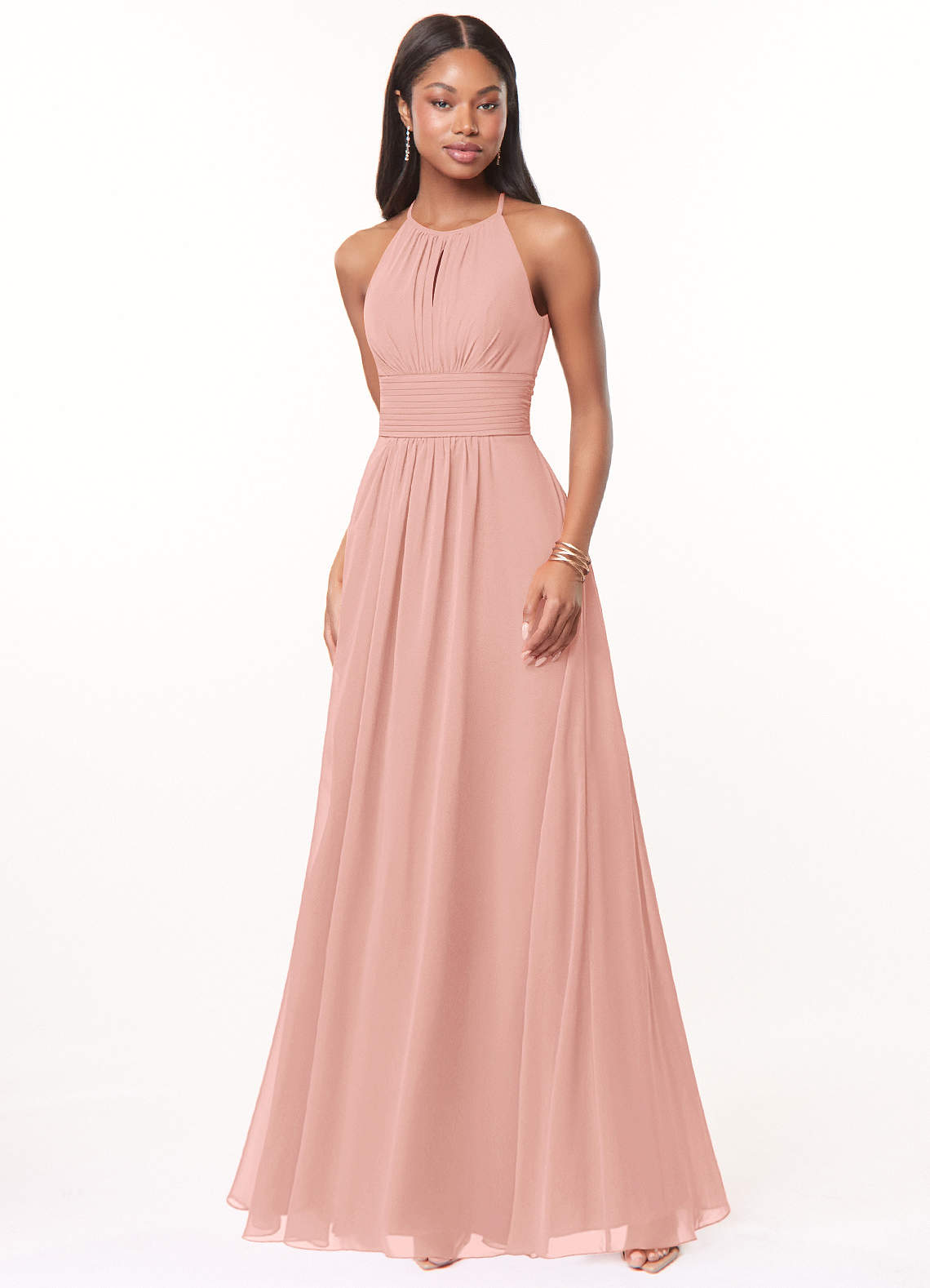 rosette bridesmaid dresses Azazie Bonnie