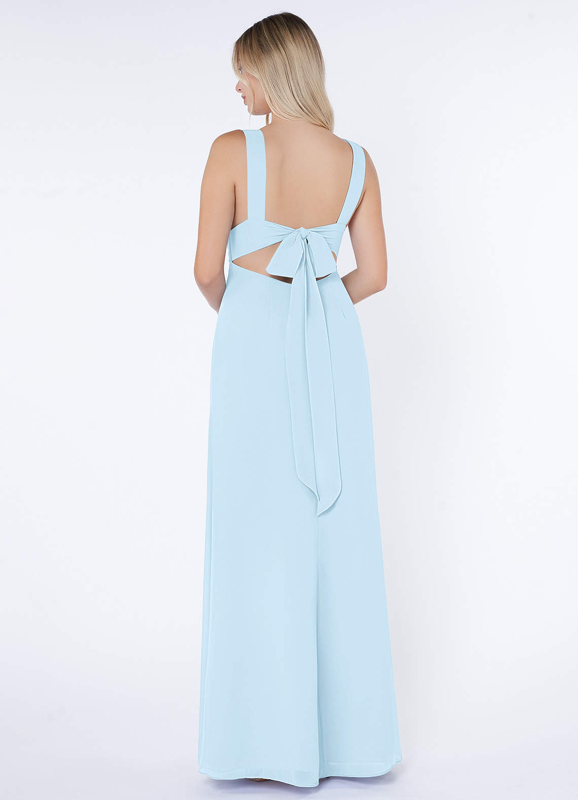Azazie Christiana Ready to Ship Sky Blue Chiffon Bridesmaid