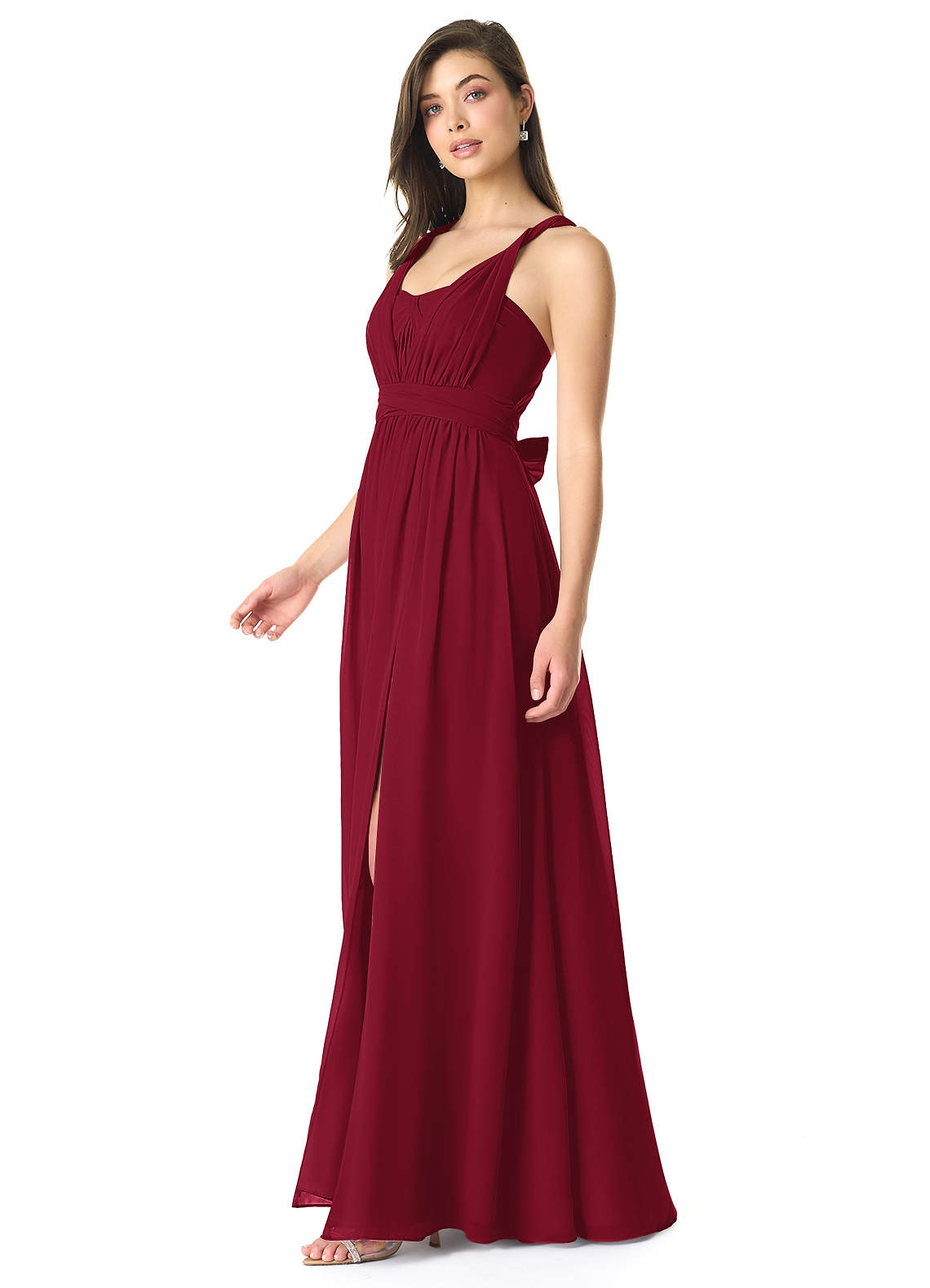 burgundy convertible bridesmaid dress One Size (S to XL)