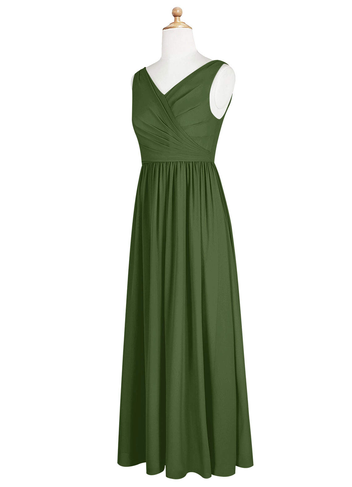 Olive Green Formal Dress for Juniors