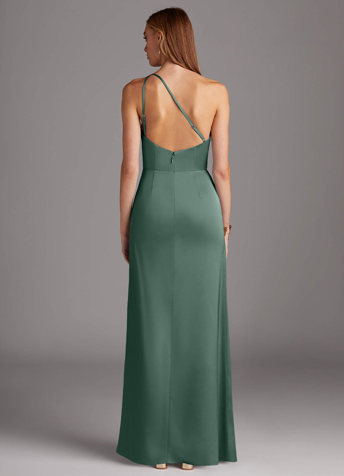 azazie mika stretch satin dress Azazie Mika
