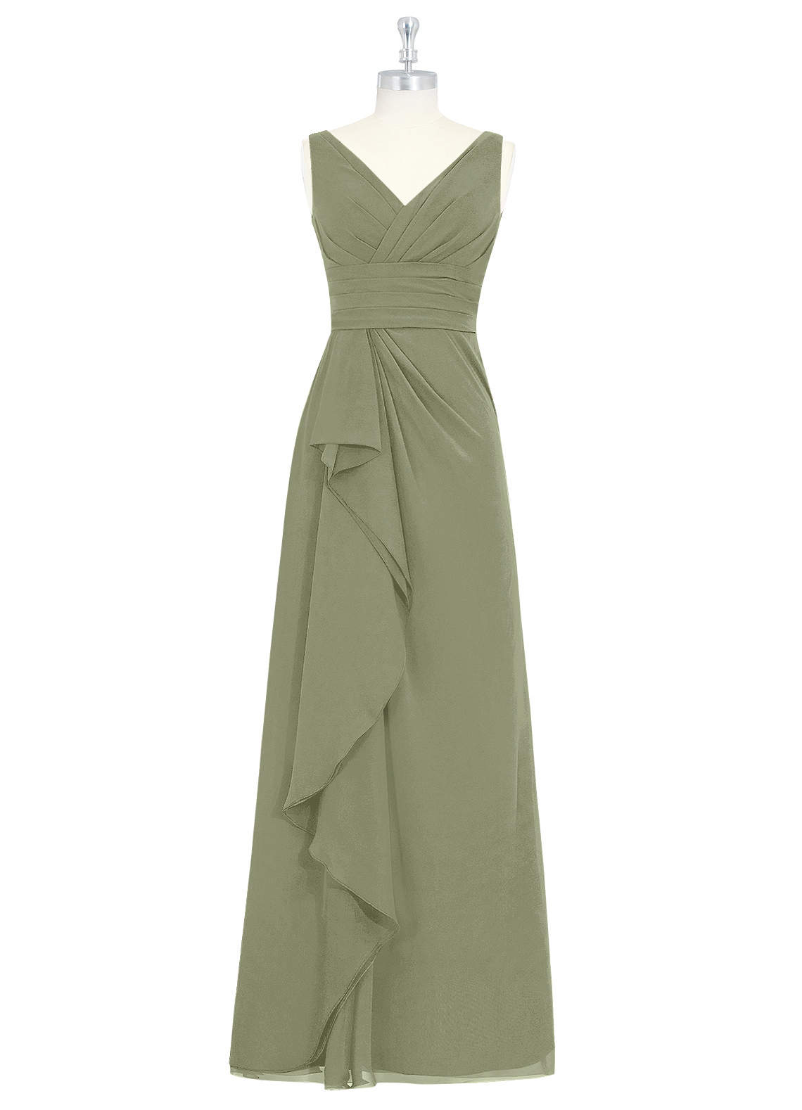 Azazie Julianna Ready to Ship Pistachio Chiffon Bridesmaid Dresses