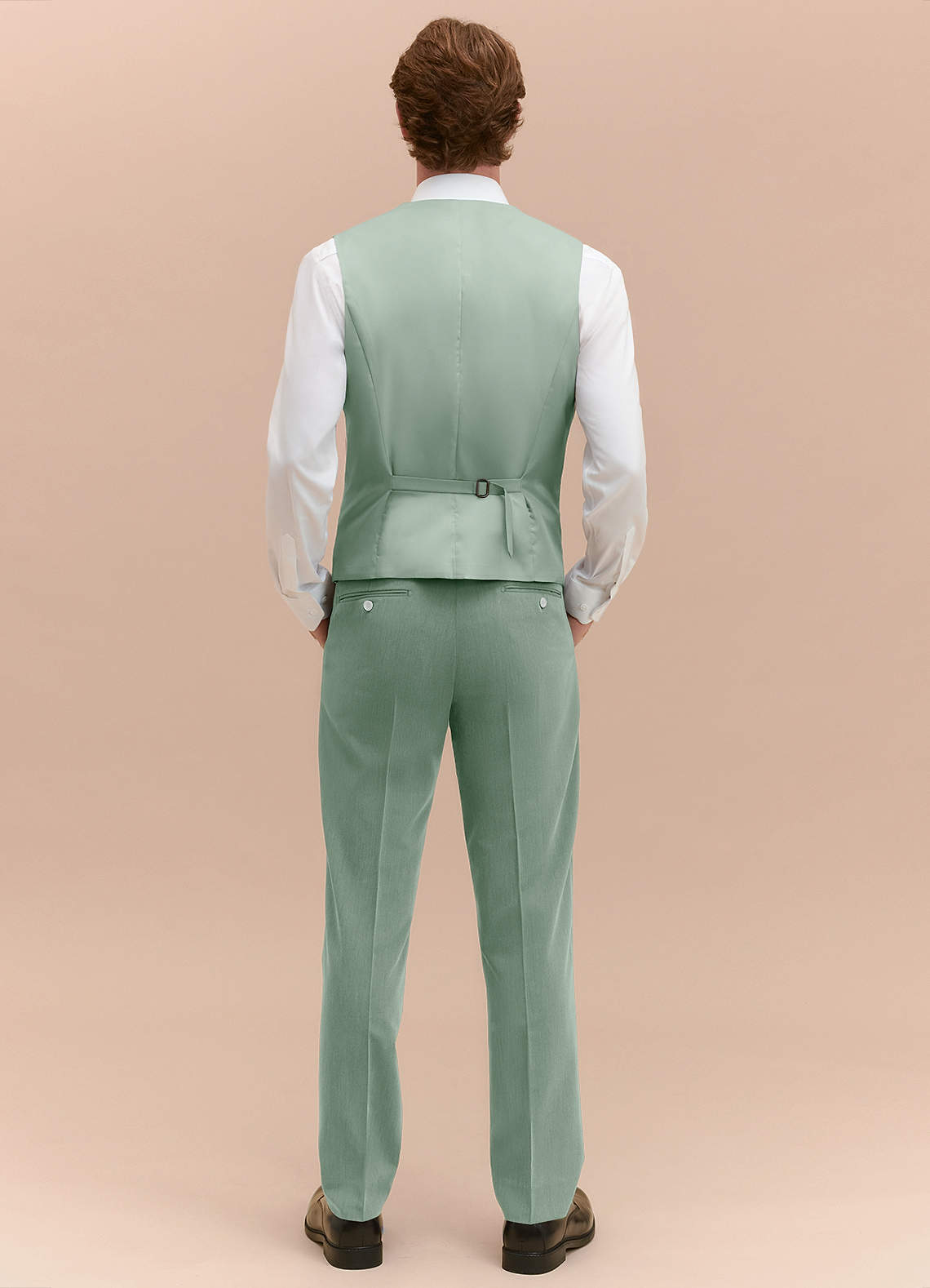 front William Vert Sauge Gilet de costume