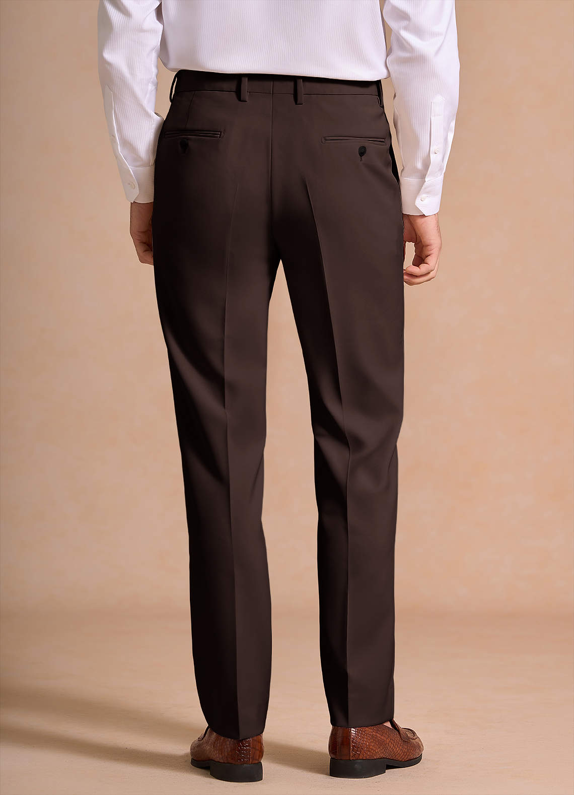 front James Ganache Structured Stretch Dress Pants