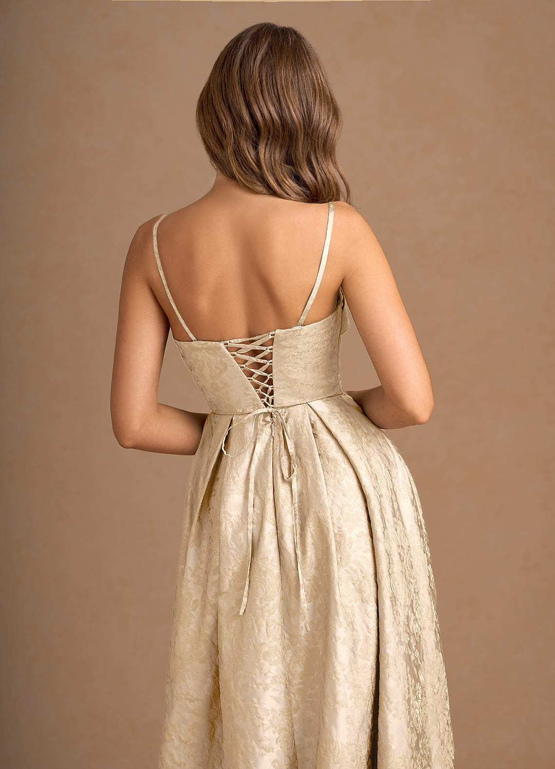 Maelis Vintage Champagne Maxi Gown | Azazie UK