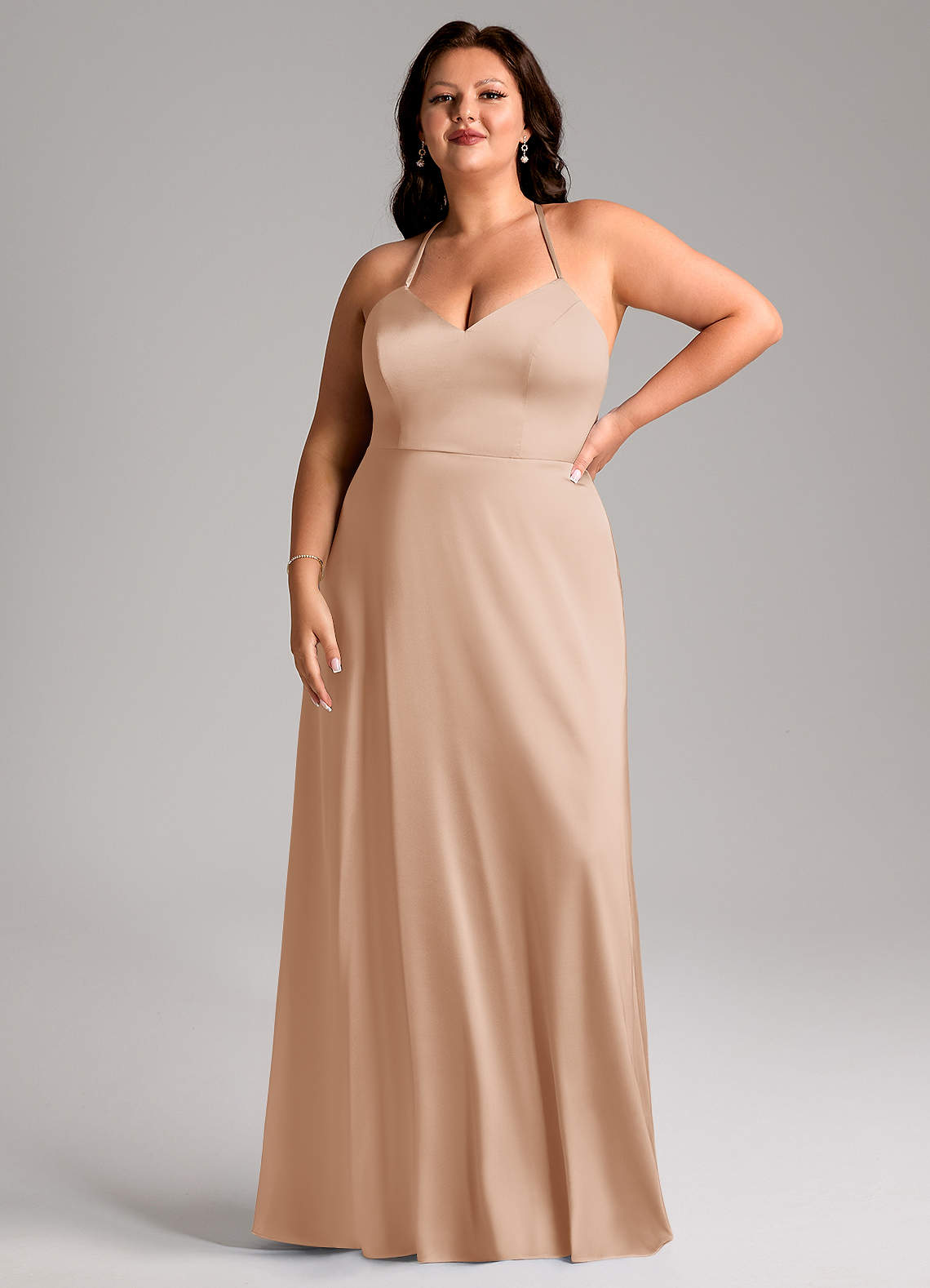 【ローズページ】アウイナイト➂TOPグレード Azazie Mei English Rose Stretch Satin Bridesmaid Dresses | Azazie